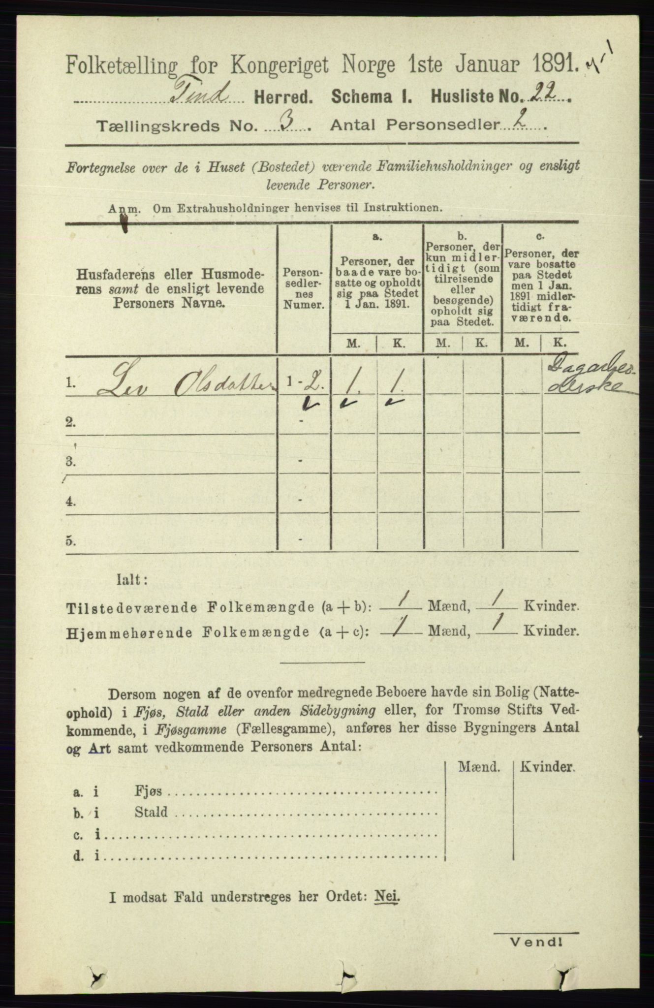 RA, Folketelling 1891 for 0826 Tinn herred, 1891, s. 491