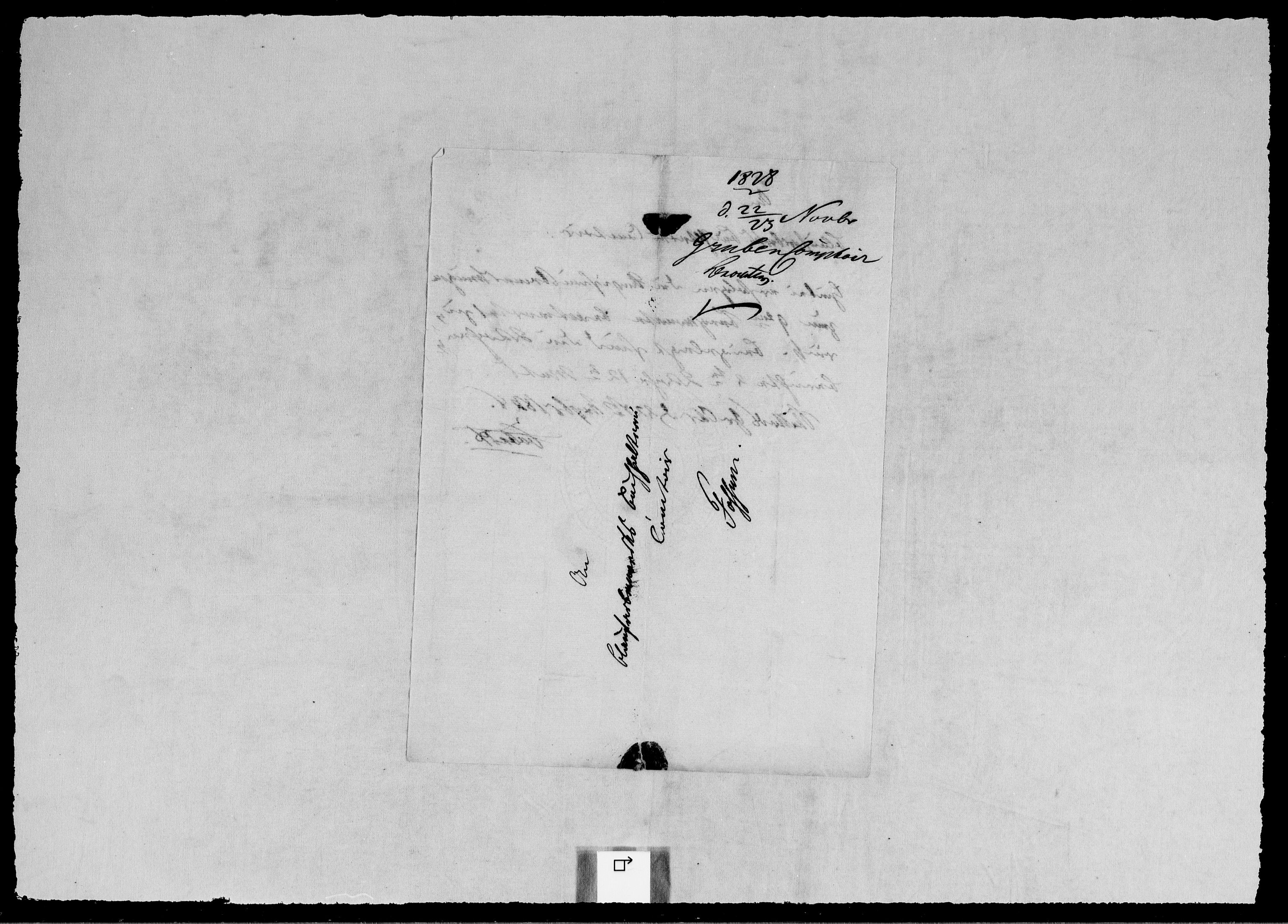 Modums Blaafarveværk, RA/PA-0157/G/Gb/L0100/0001: -- / Innkomne brev L- Y, 1827-1828, s. 4