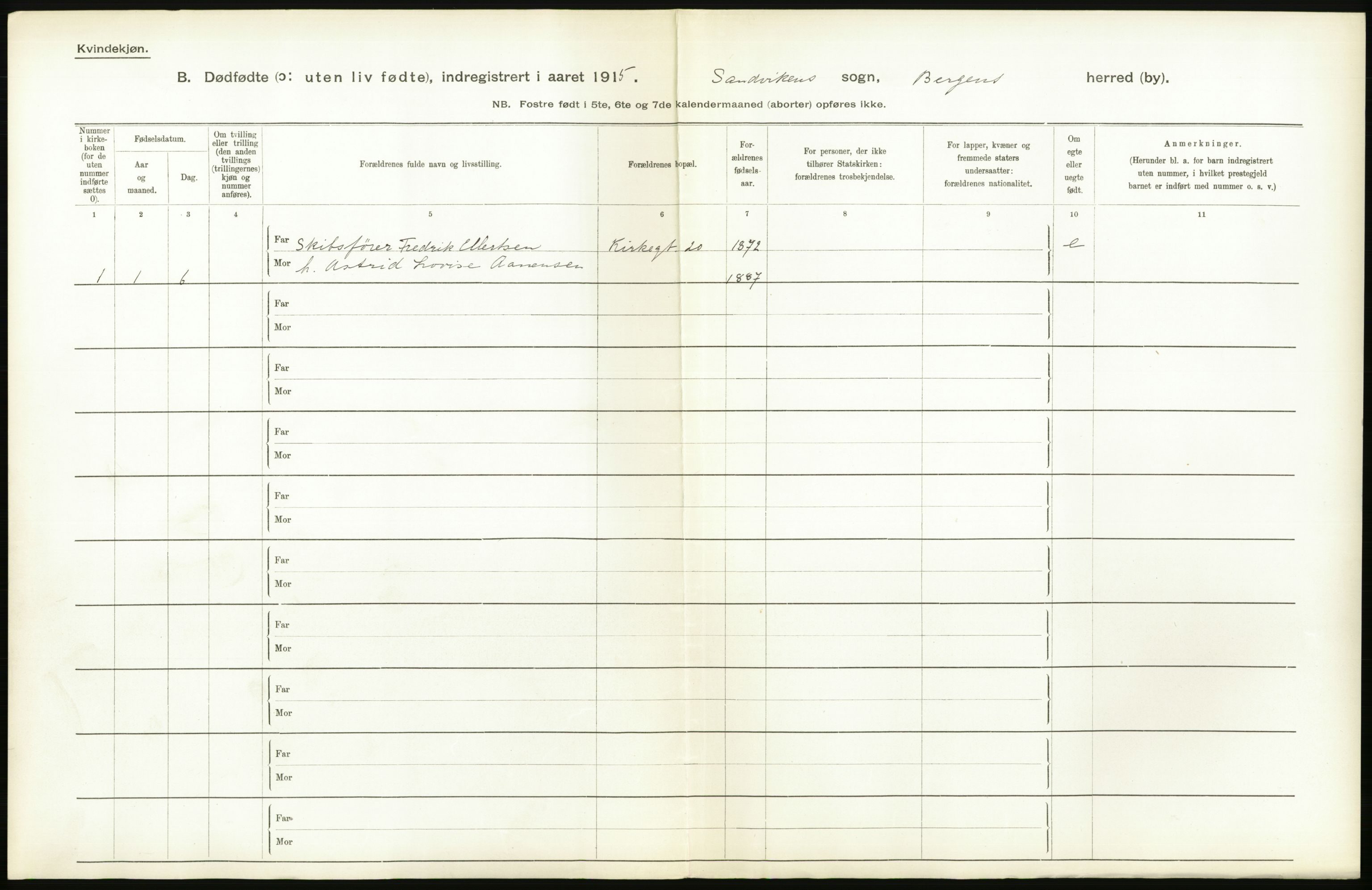 Statistisk sentralbyrå, Sosiodemografiske emner, Befolkning, AV/RA-S-2228/D/Df/Dfb/Dfbe/L0034: Bergen: Gifte, døde, dødfødte., 1915, s. 700