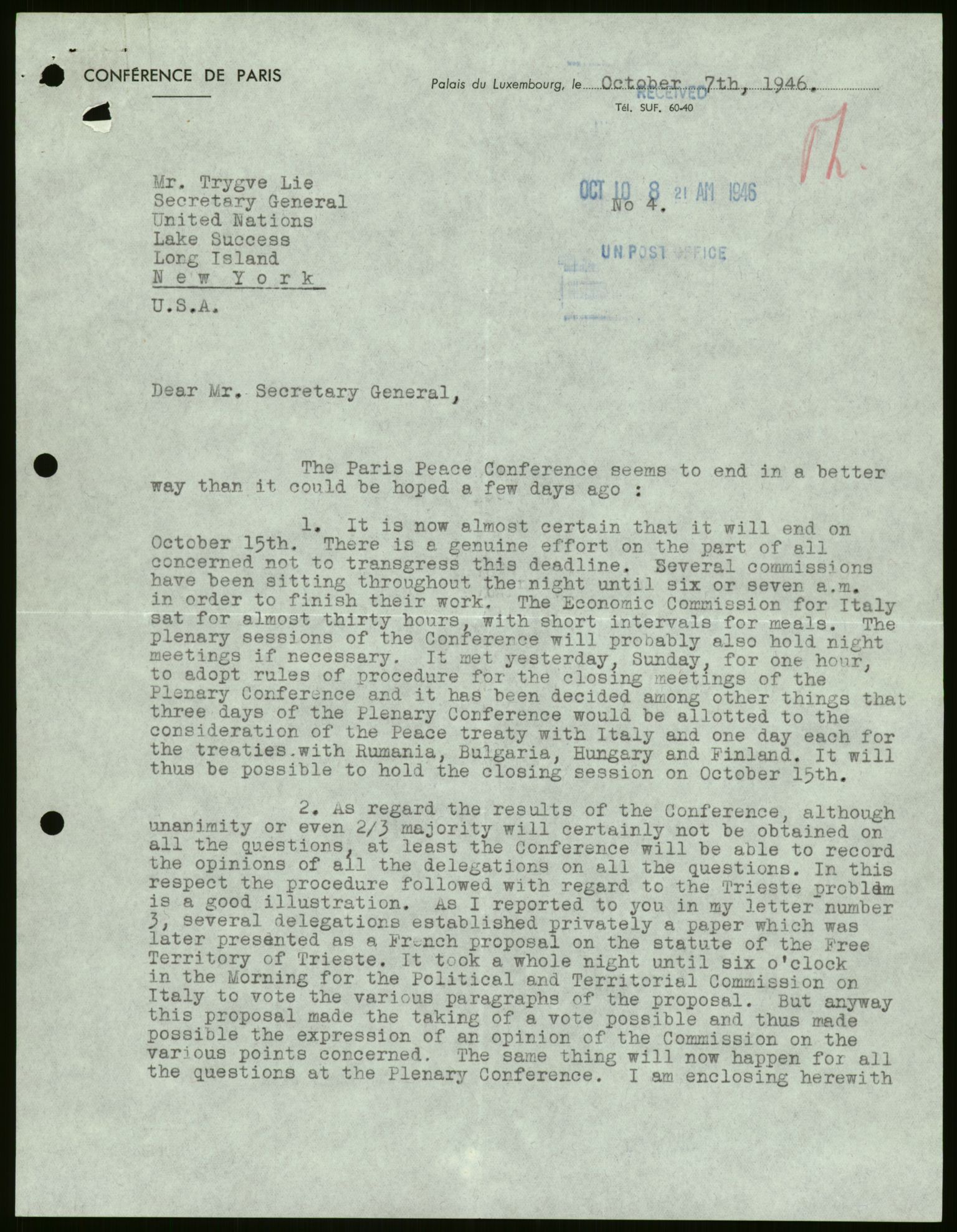 Lie, Trygve, AV/RA-PA-1407/D/L0019: Generalsekretærens papirer., 1946-1953, s. 11