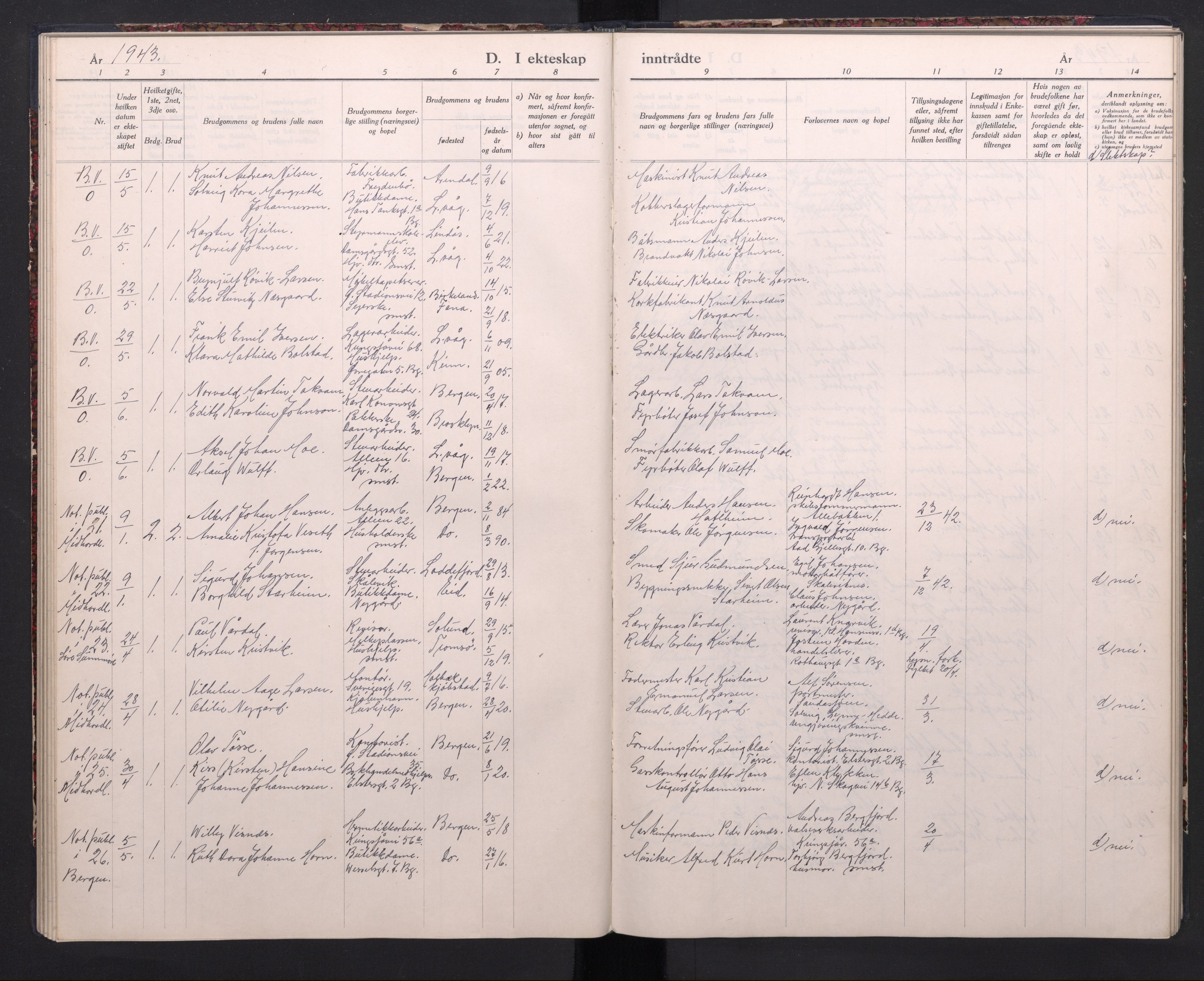Laksevåg Sokneprestembete, AV/SAB-A-76501/H/Ha/Haa/Haaa/L0004: Ministerialbok nr. A 4, 1943-1946
