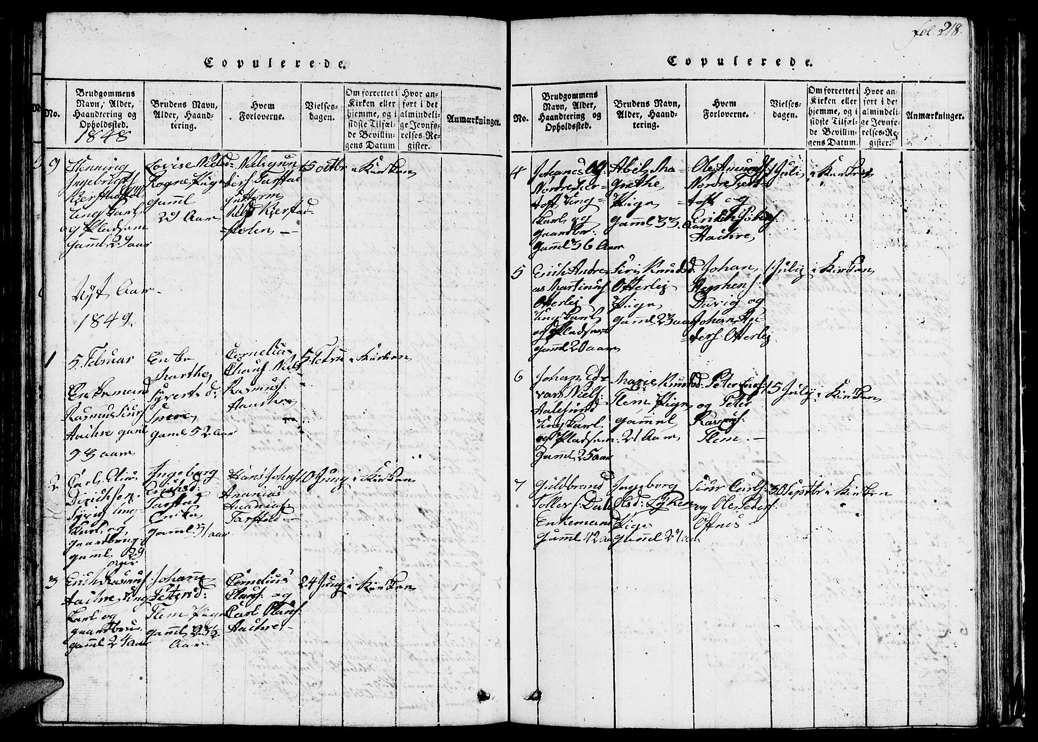 Ministerialprotokoller, klokkerbøker og fødselsregistre - Møre og Romsdal, AV/SAT-A-1454/536/L0506: Klokkerbok nr. 536C01, 1818-1859, s. 218