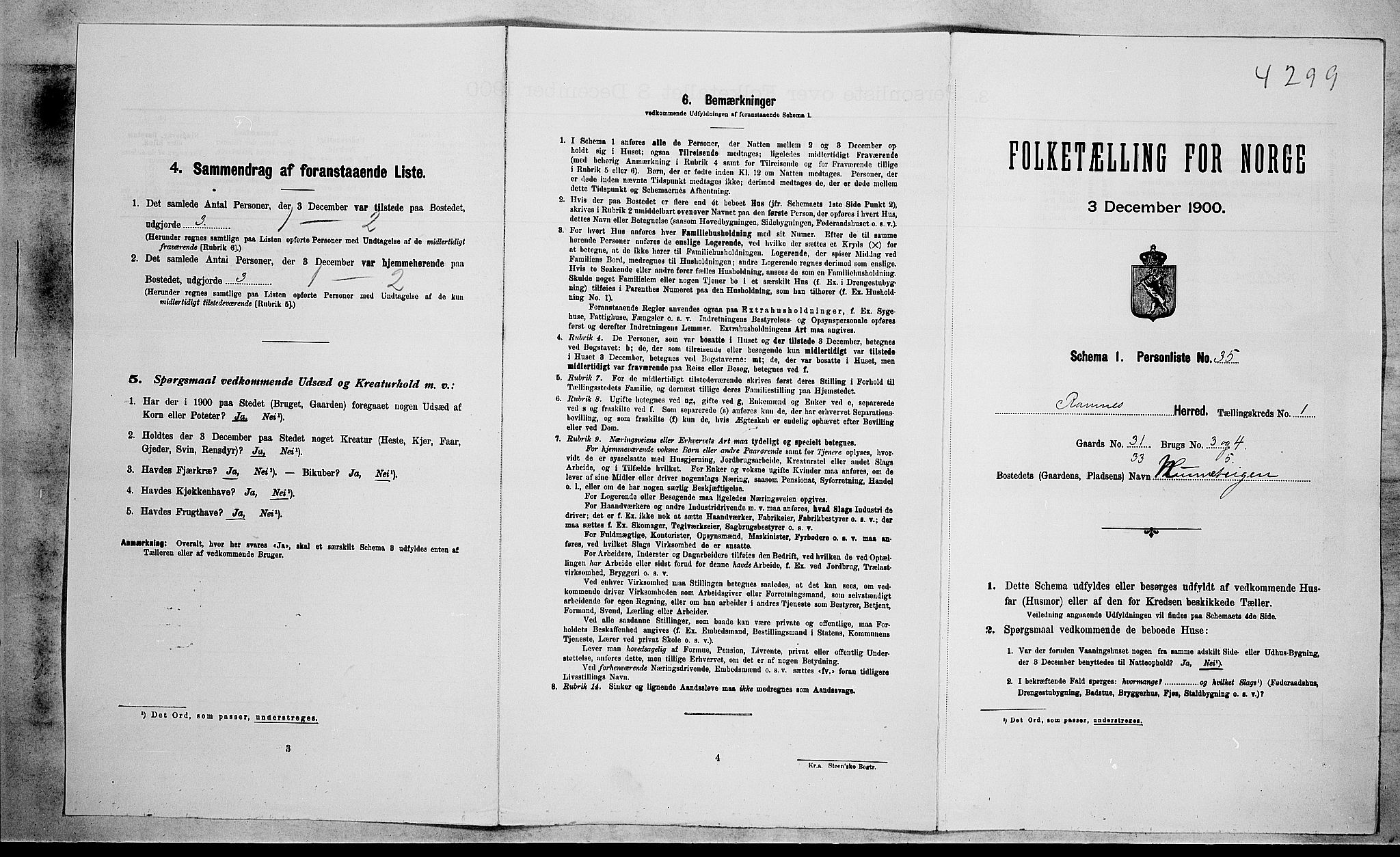 RA, Folketelling 1900 for 0718 Ramnes herred, 1900, s. 187