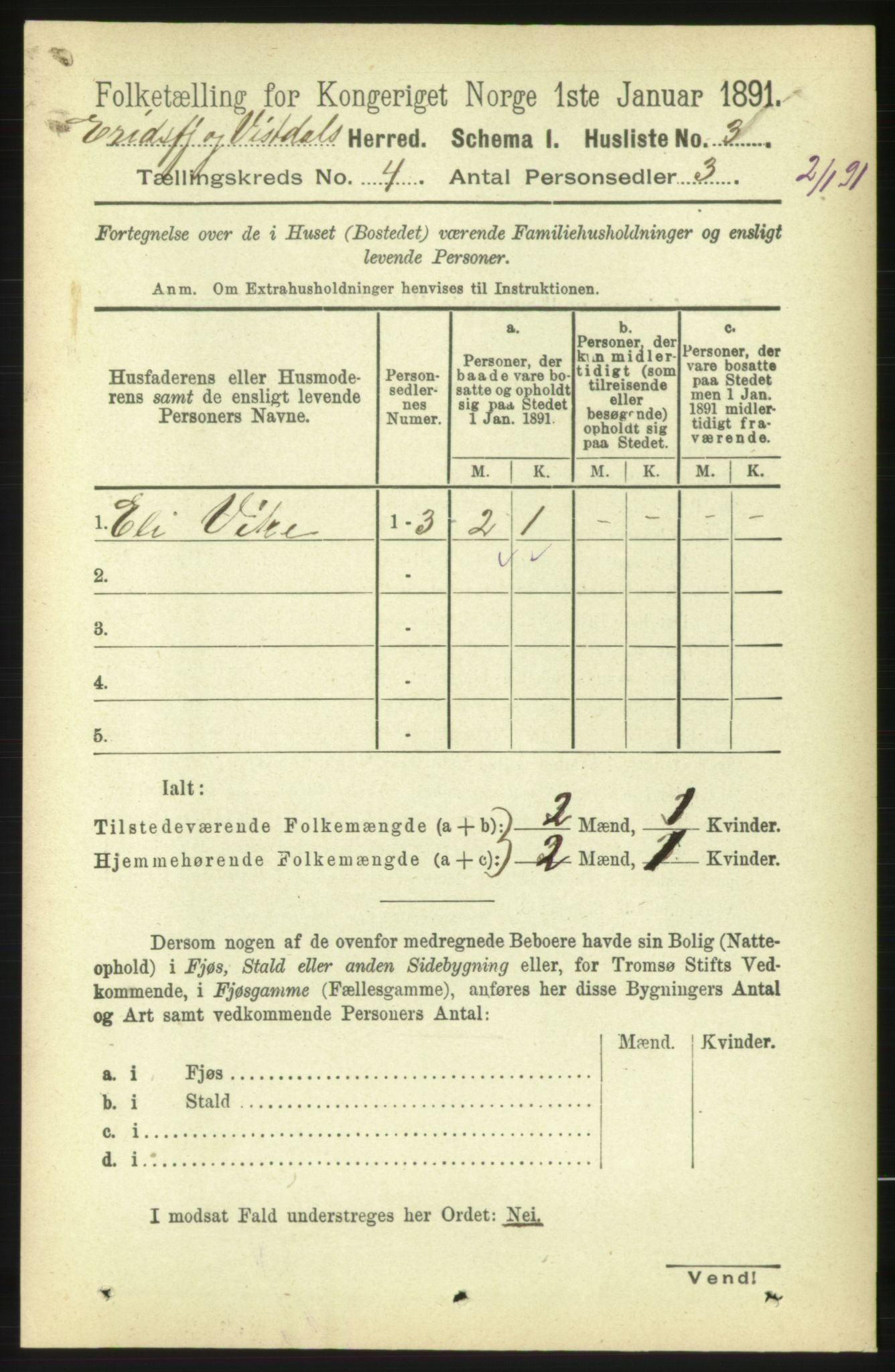 RA, Folketelling 1891 for 1542 Eresfjord og Vistdal herred, 1891, s. 780