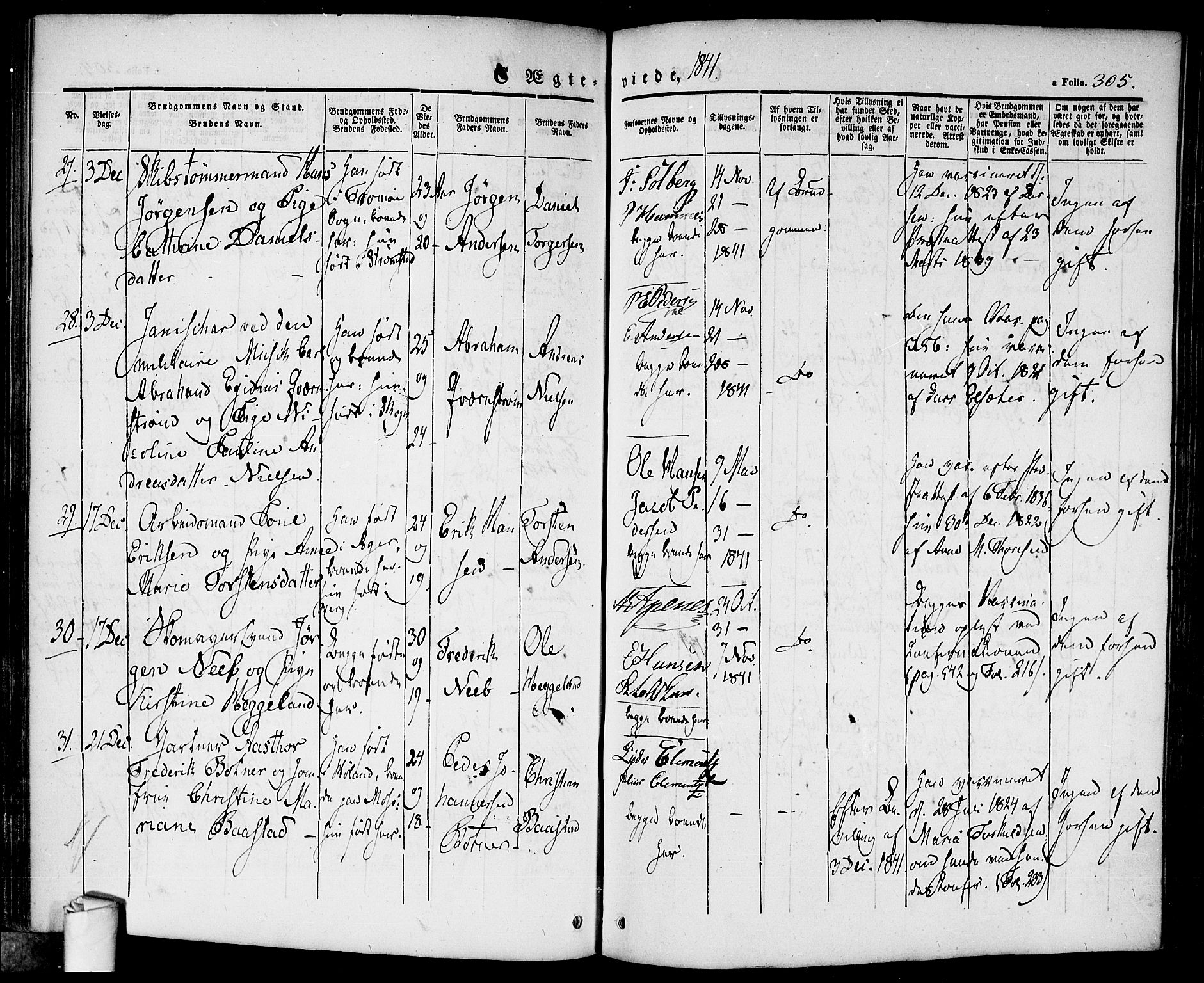 Halden prestekontor Kirkebøker, AV/SAO-A-10909/F/Fa/L0005: Ministerialbok nr. I 5, 1834-1845, s. 305