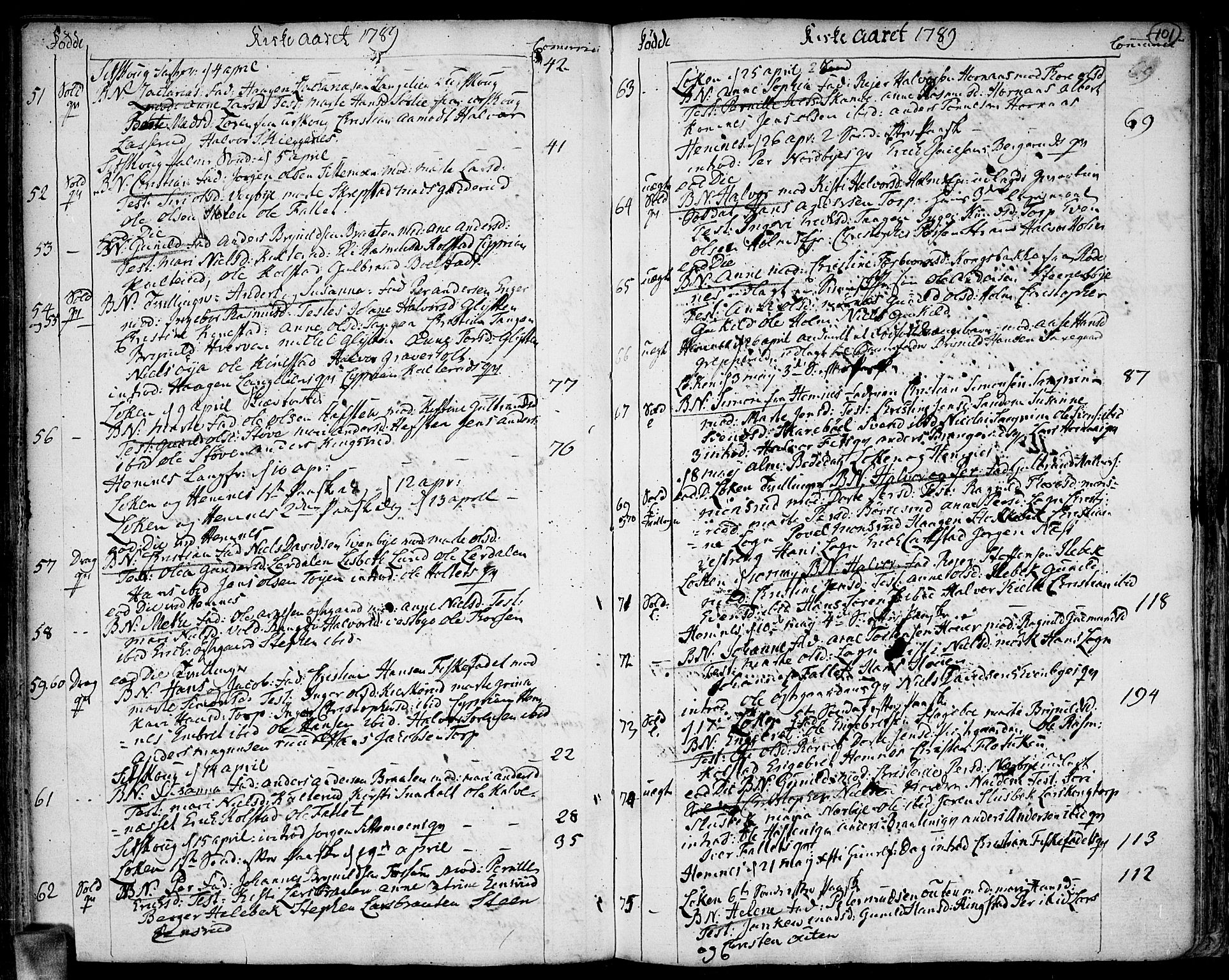 Høland prestekontor Kirkebøker, AV/SAO-A-10346a/F/Fa/L0005: Ministerialbok nr. I 5, 1780-1793, s. 101