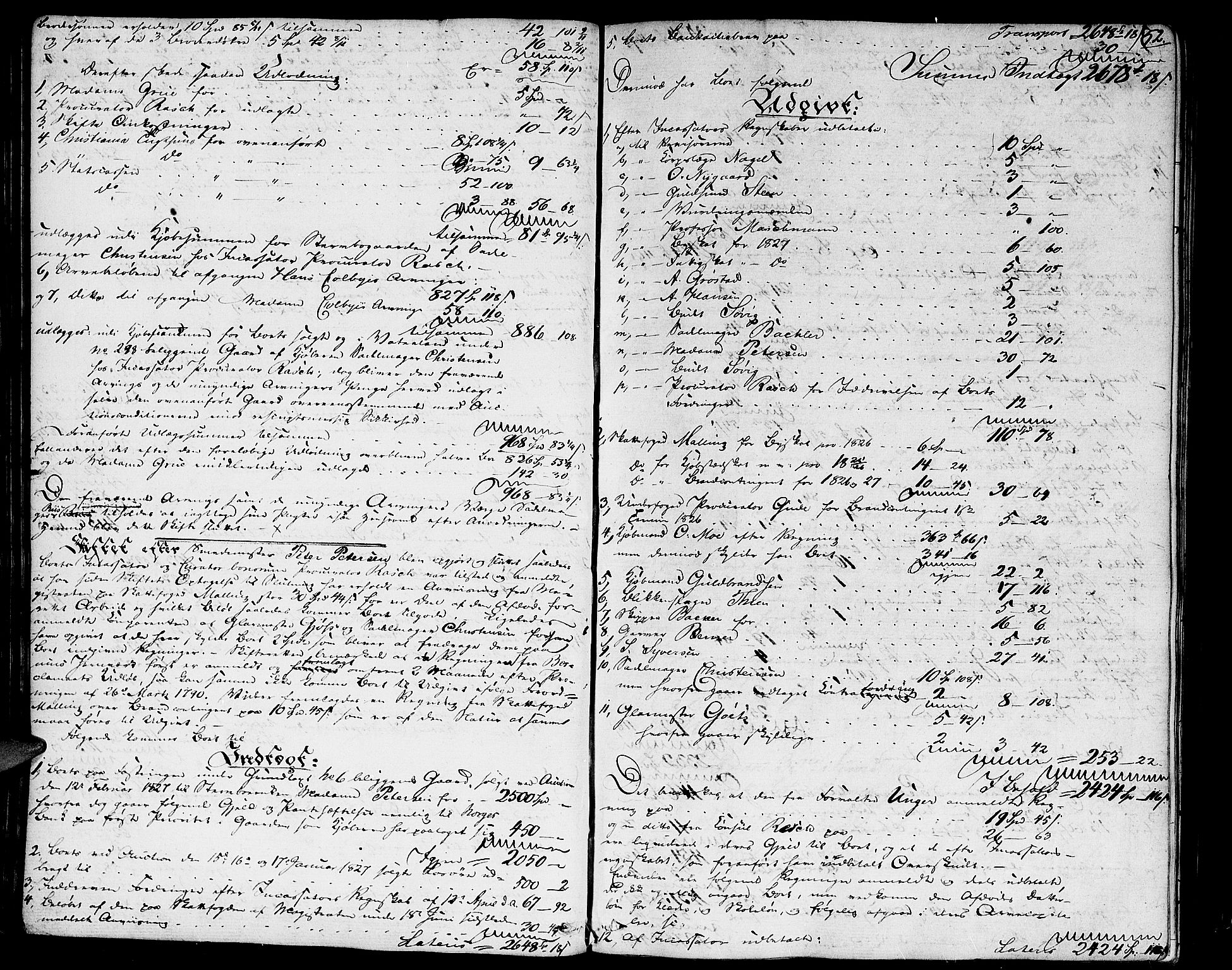 Oslo skifterett, AV/SAO-A-10383/H/Hd/Hda/L0001a: Skifteutlodningsprotokoll, 1827-1839, s. 51b-52a