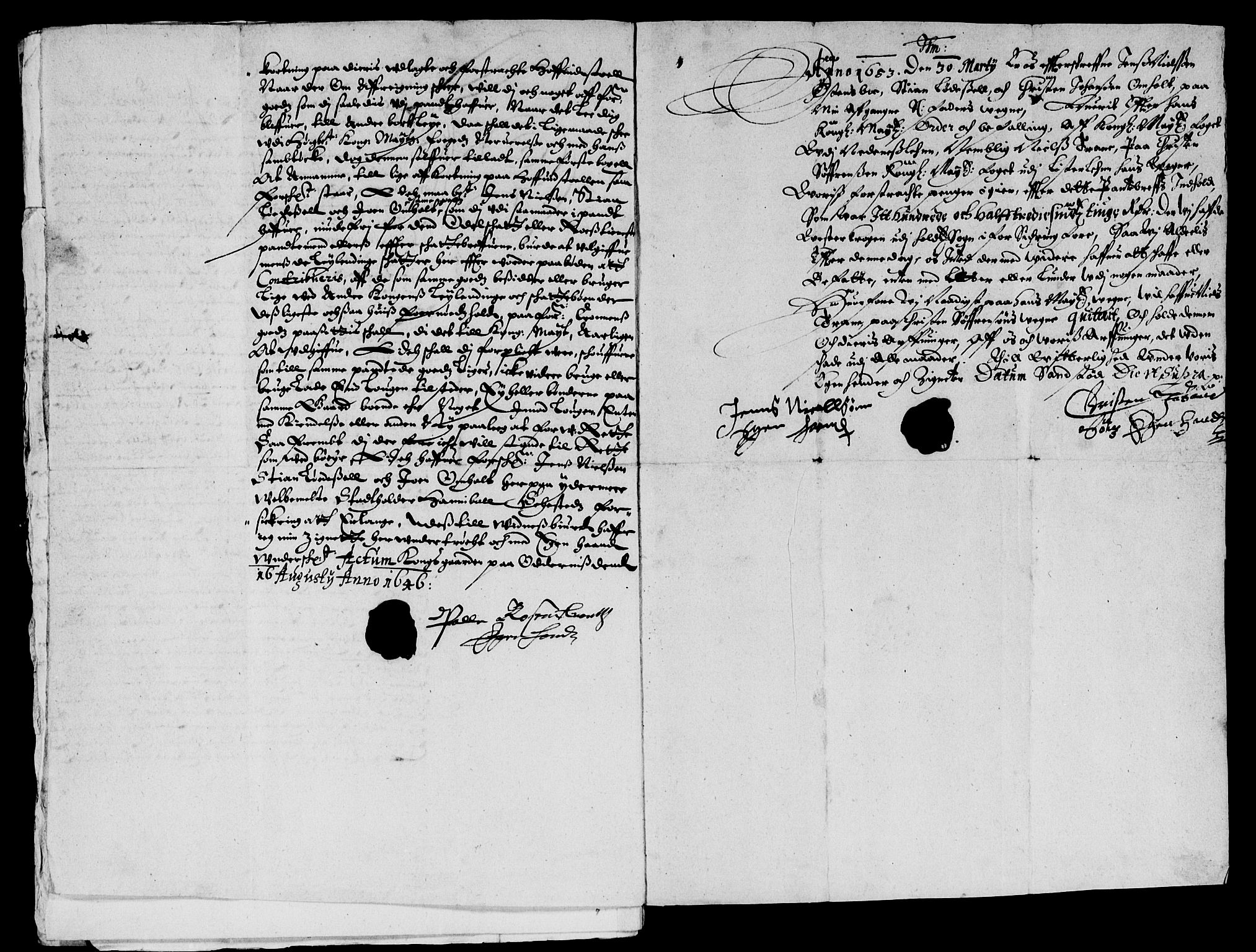 Rentekammeret inntil 1814, Reviderte regnskaper, Lensregnskaper, AV/RA-EA-5023/R/Rb/Rbq/L0041: Nedenes len. Mandals len. Råbyggelag., 1651-1653