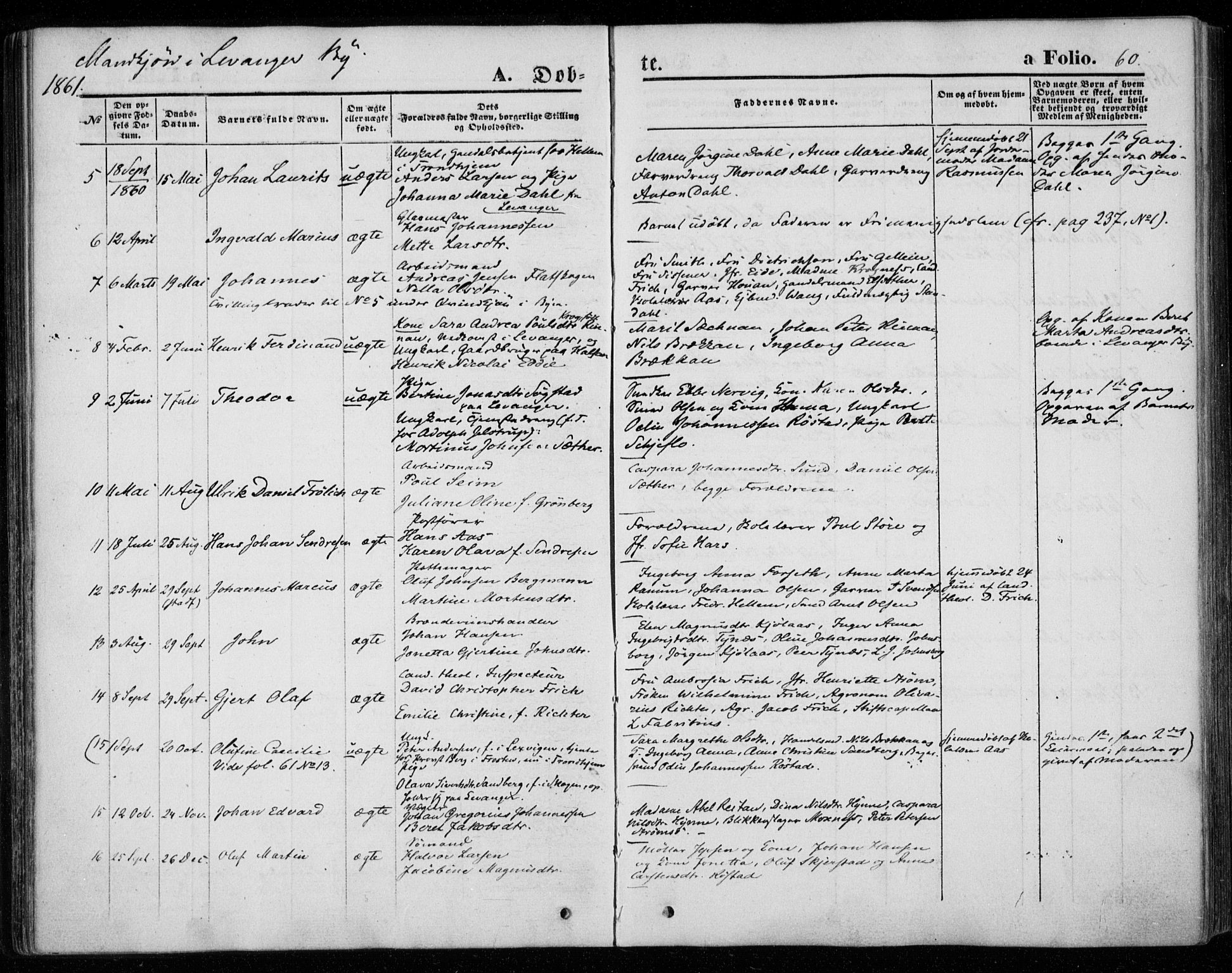 Ministerialprotokoller, klokkerbøker og fødselsregistre - Nord-Trøndelag, AV/SAT-A-1458/720/L0184: Ministerialbok nr. 720A02 /1, 1855-1863, s. 60