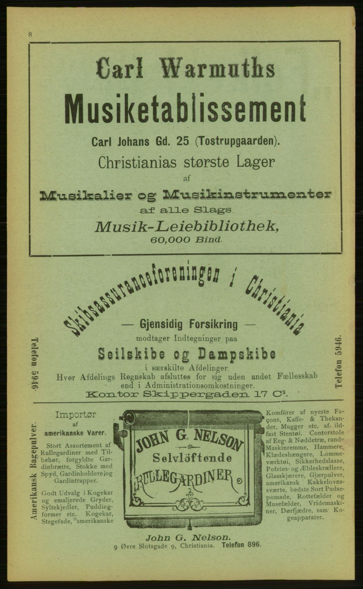 Kristiania/Oslo adressebok, PUBL/-, 1898, s. 8