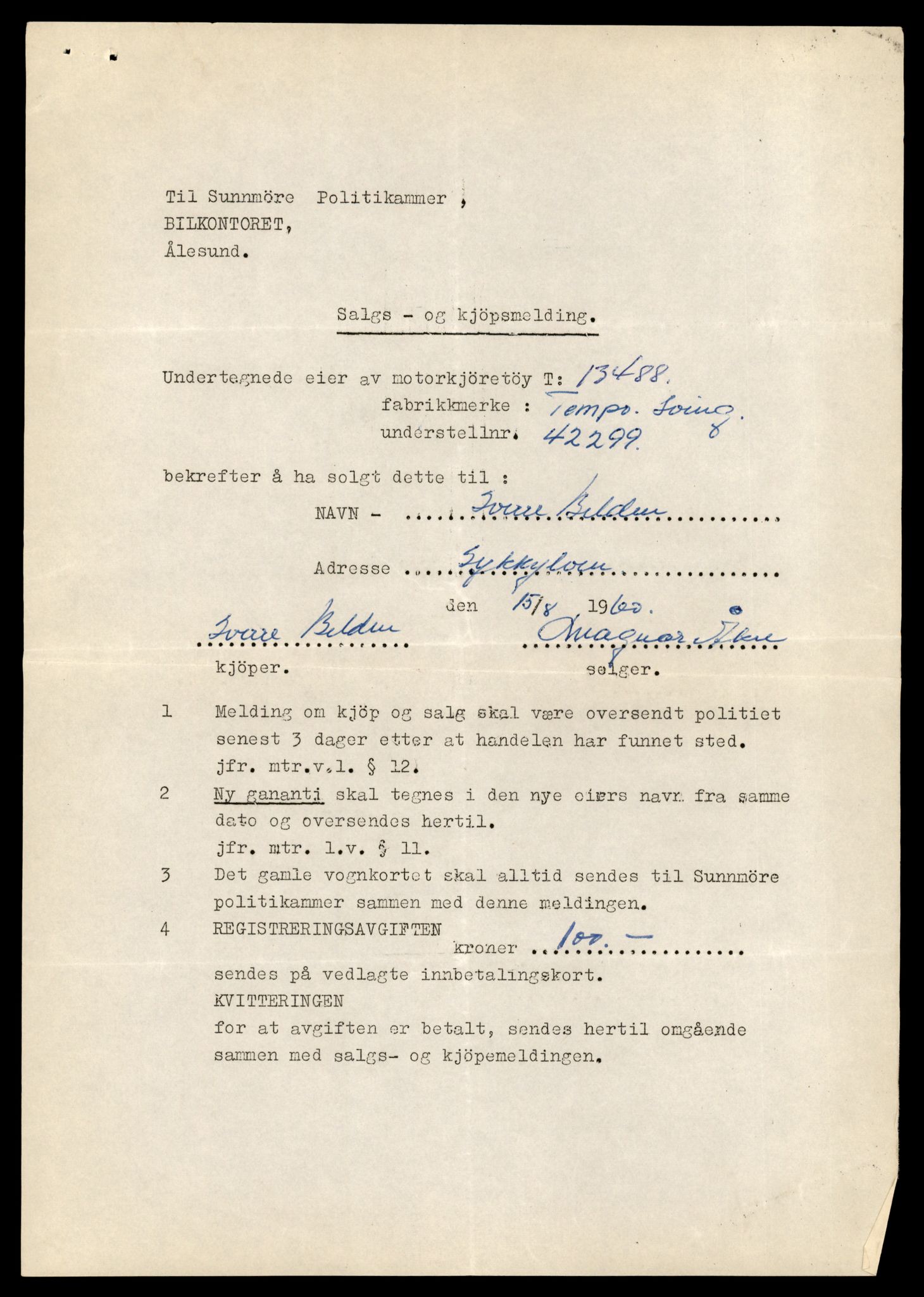 Møre og Romsdal vegkontor - Ålesund trafikkstasjon, AV/SAT-A-4099/F/Fe/L0039: Registreringskort for kjøretøy T 13361 - T 13530, 1927-1998, s. 2233