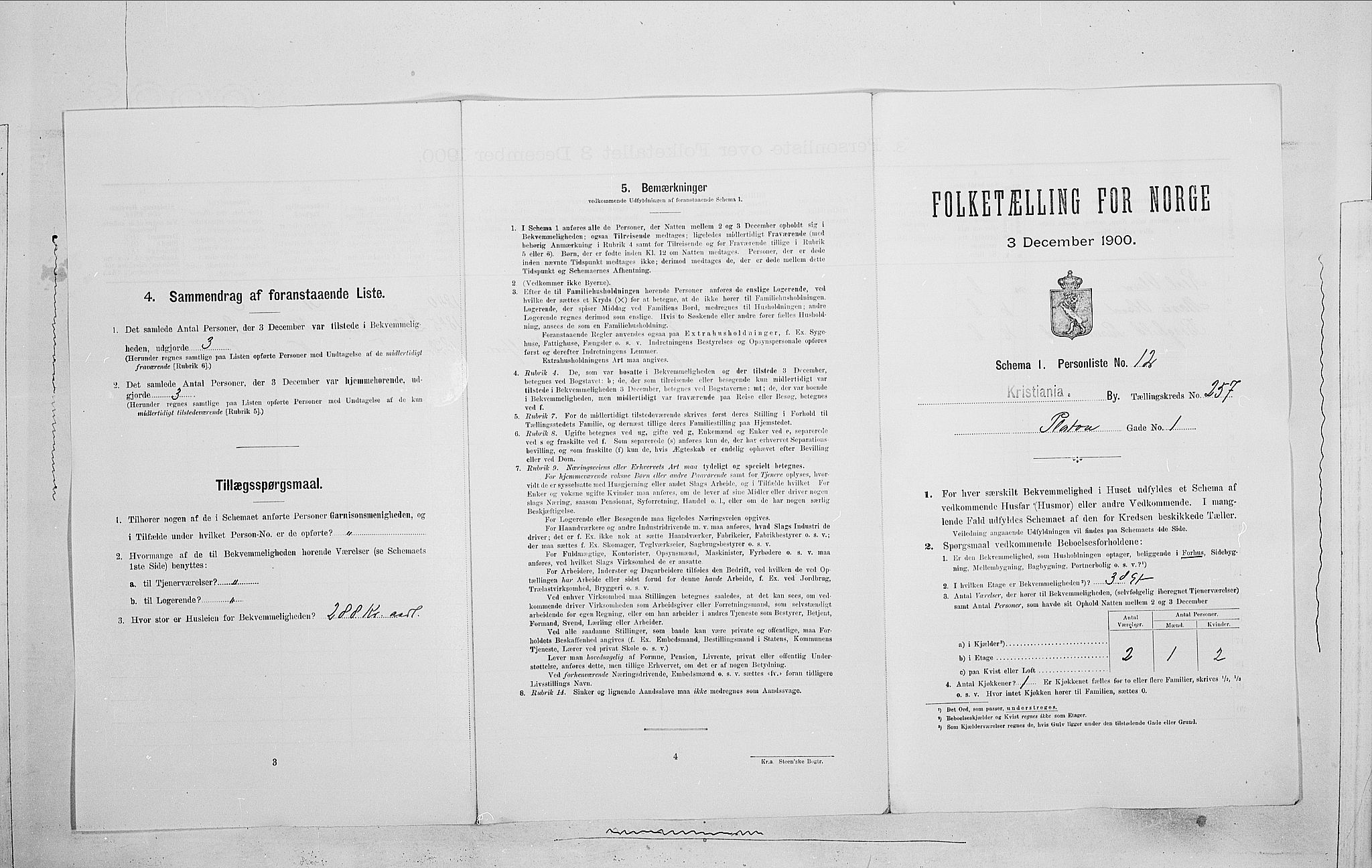 SAO, Folketelling 1900 for 0301 Kristiania kjøpstad, 1900, s. 72311