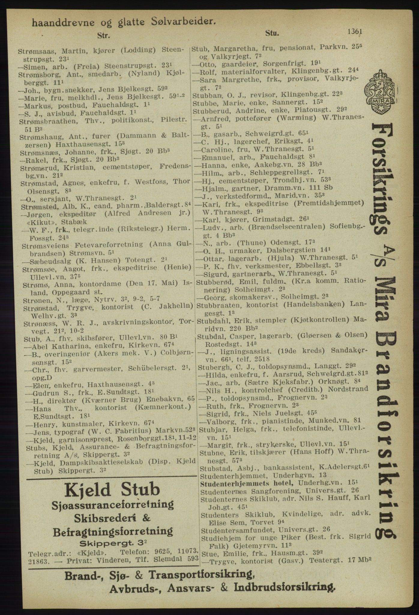Kristiania/Oslo adressebok, PUBL/-, 1918, s. 1386