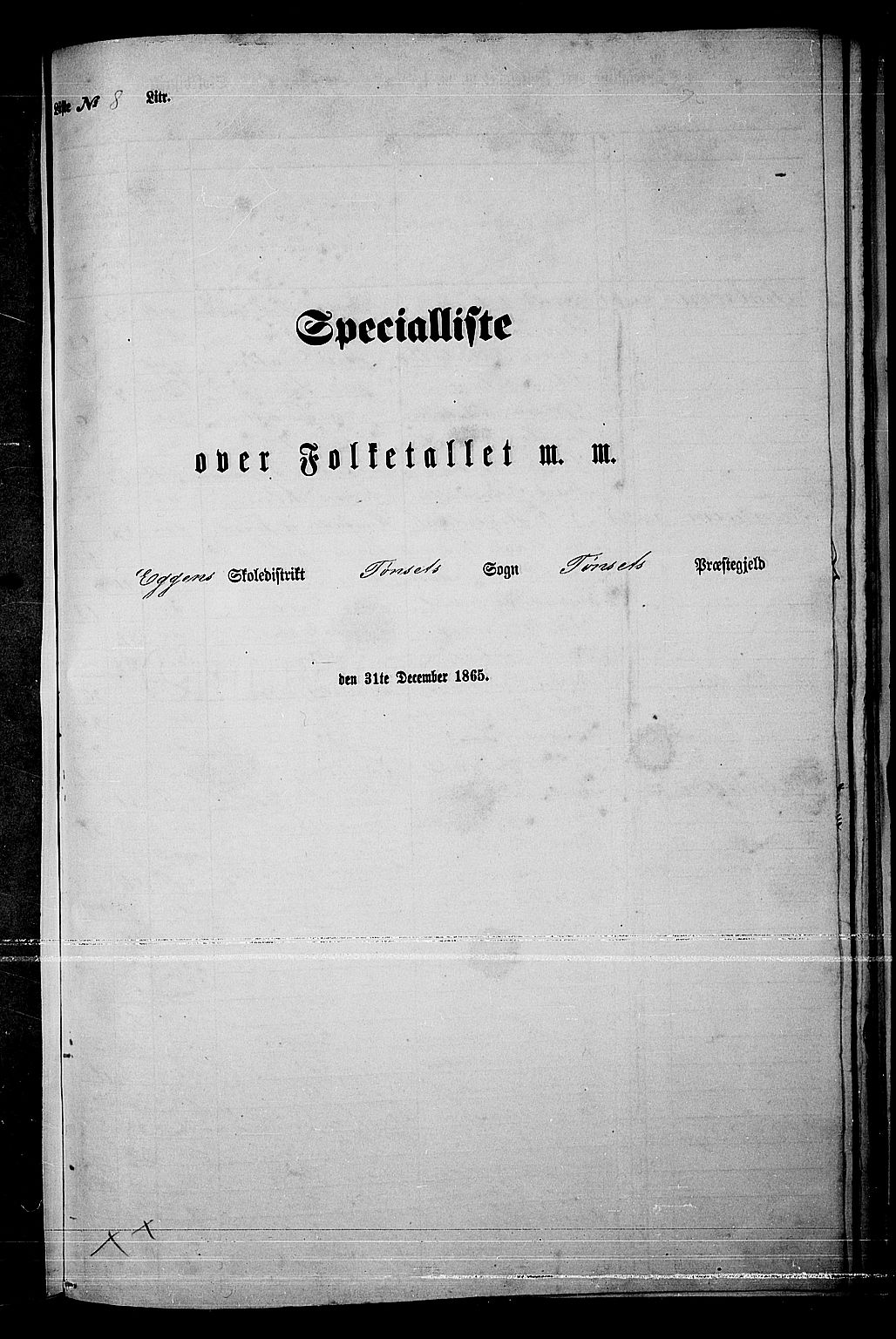 RA, Folketelling 1865 for 0437P Tynset prestegjeld, 1865, s. 92