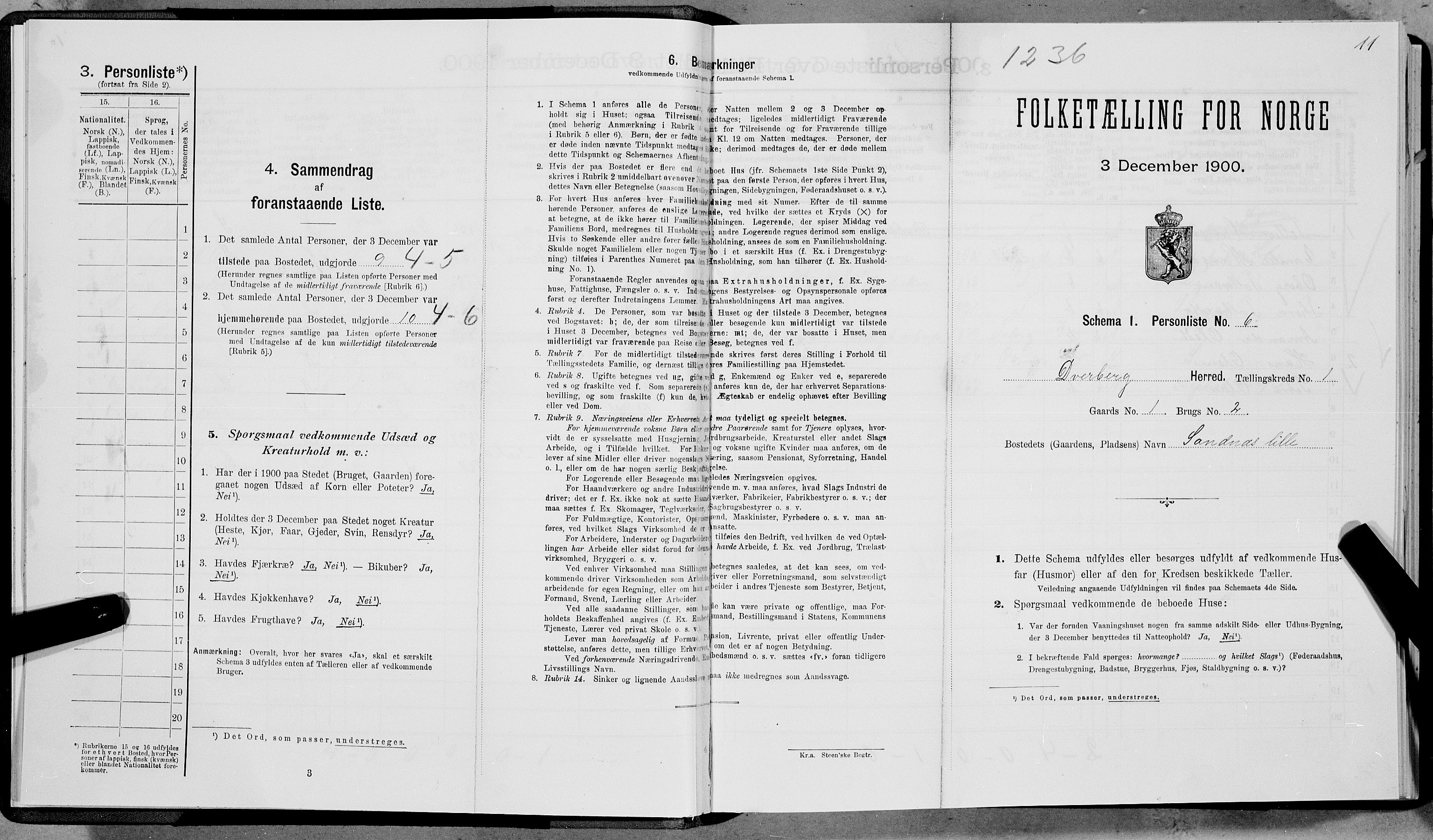 SAT, Folketelling 1900 for 1872 Dverberg herred, 1900, s. 42