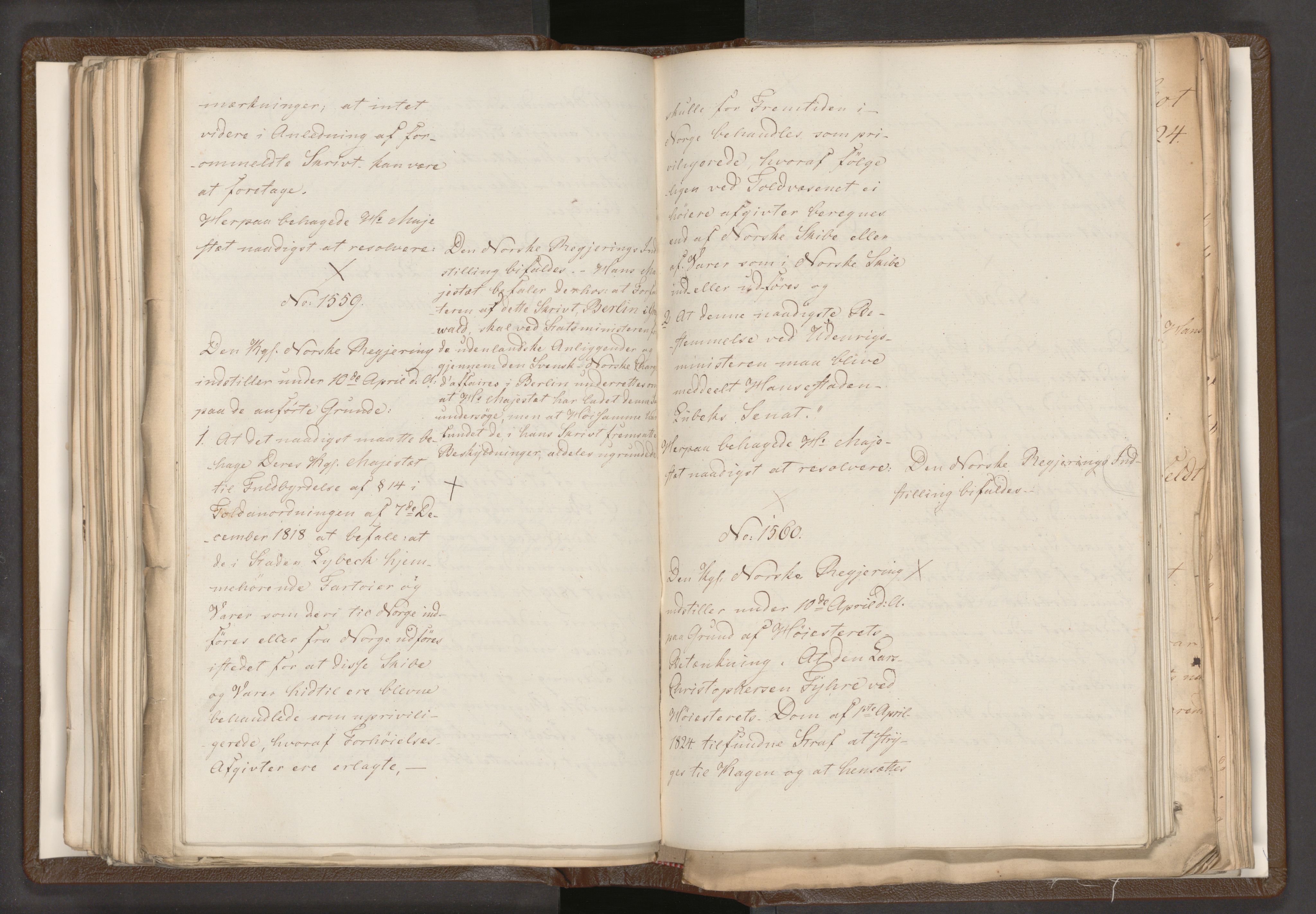 Statsrådssekretariatet, AV/RA-S-1001/A/Ab/L0018: Kgl. res. nr. 1112-1753, 1. halvår, 1824