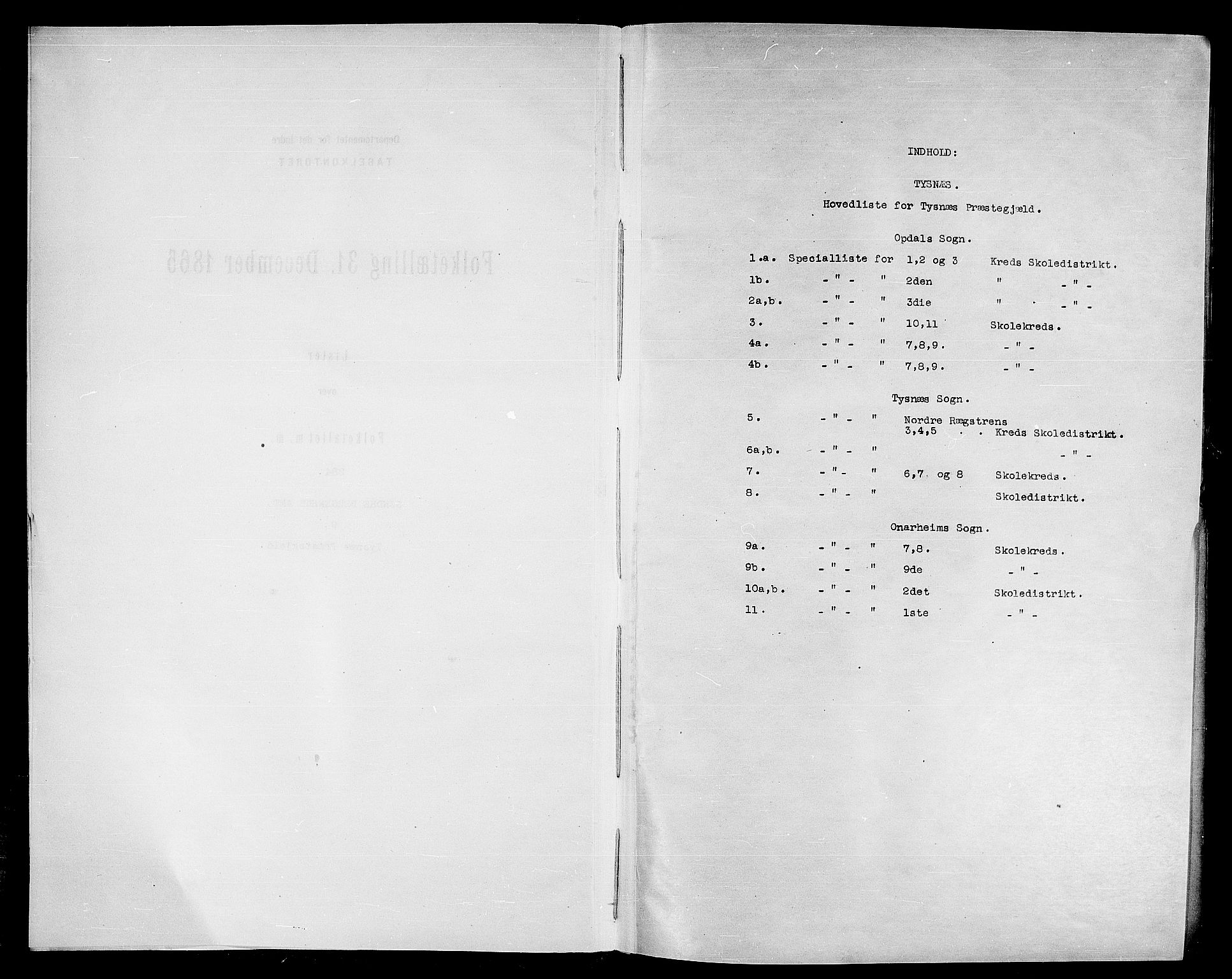 RA, Folketelling 1865 for 1223P Tysnes prestegjeld, 1865, s. 4