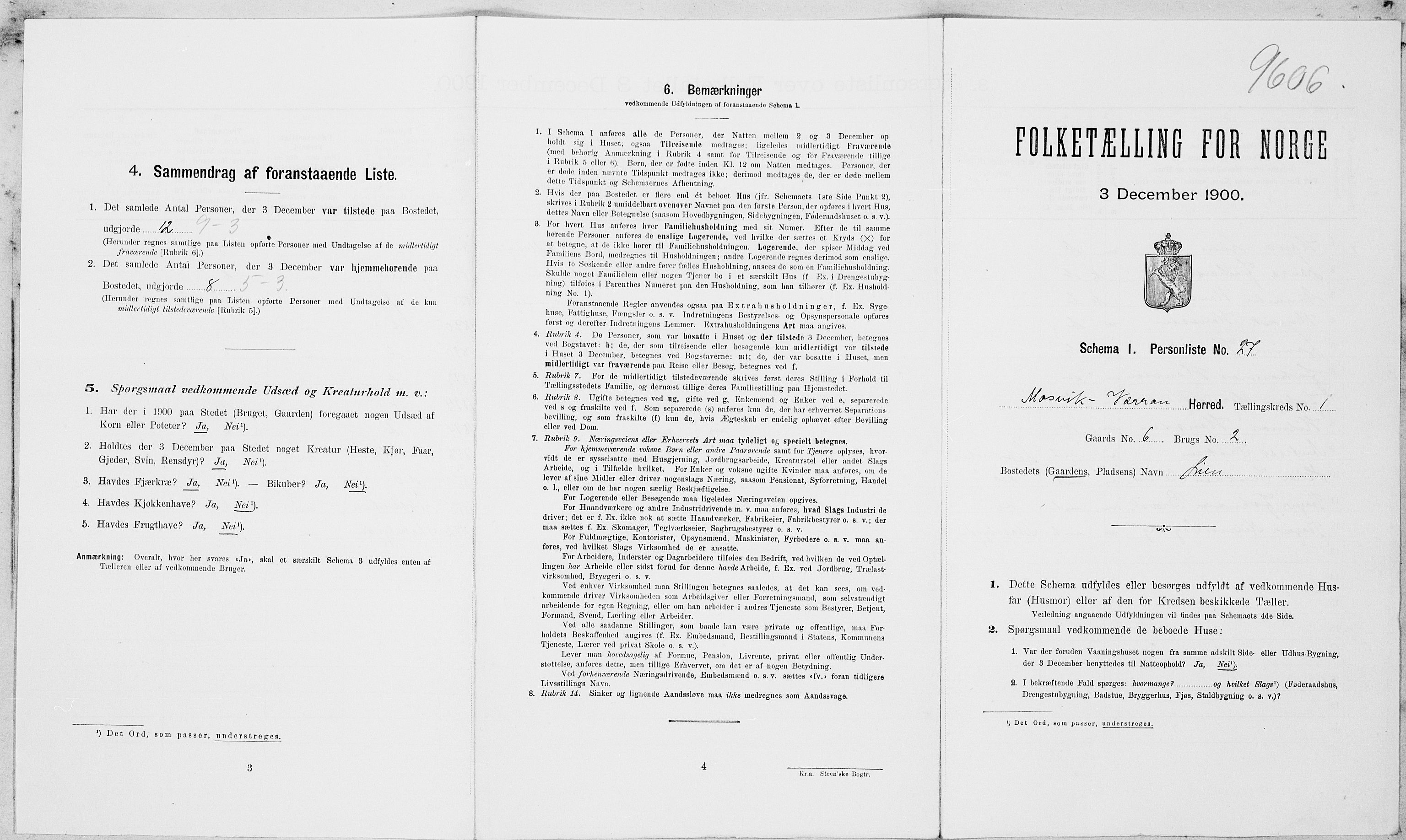 SAT, Folketelling 1900 for 1723 Mosvik og Verran herred, 1900, s. 108