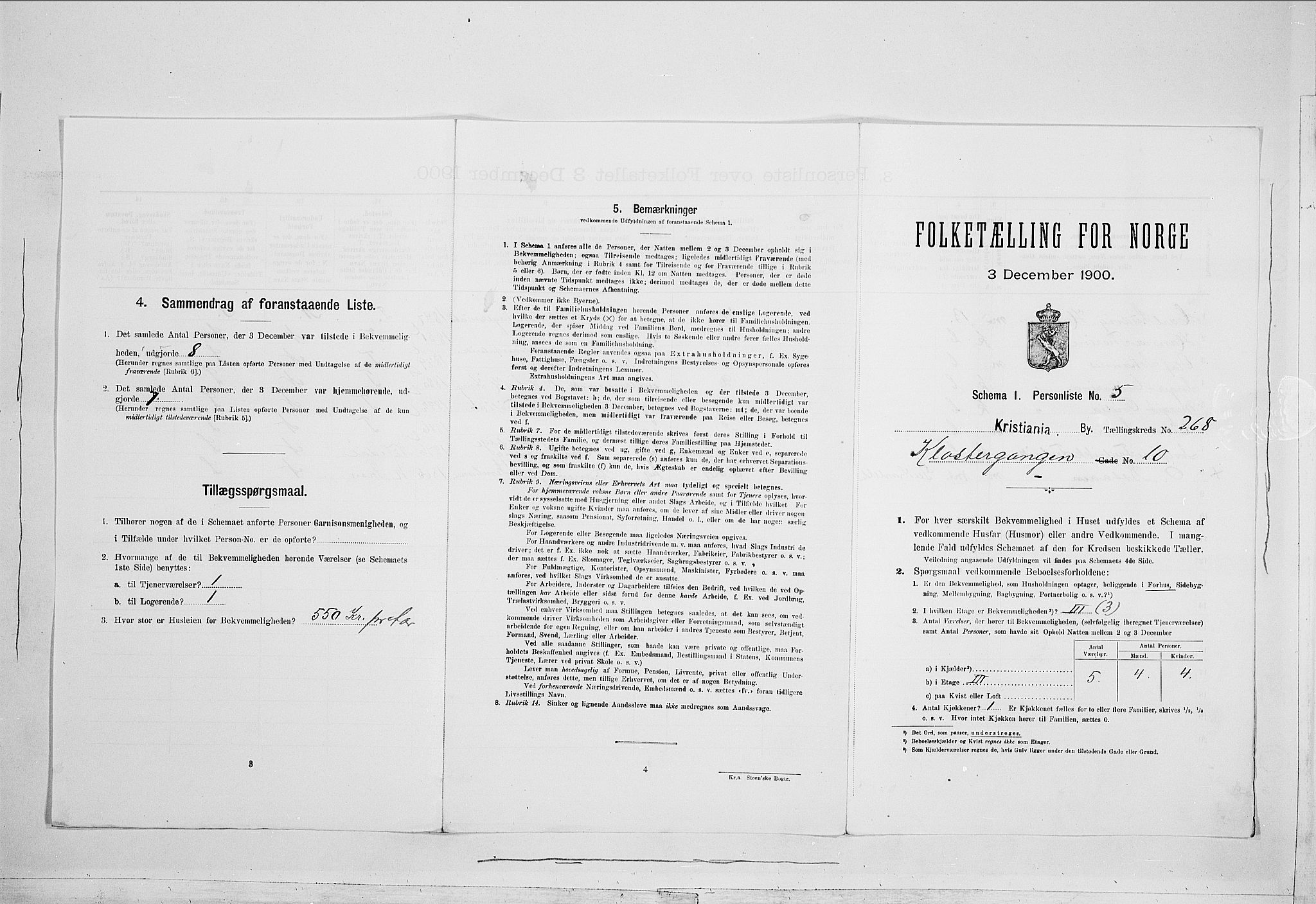 SAO, Folketelling 1900 for 0301 Kristiania kjøpstad, 1900, s. 48385