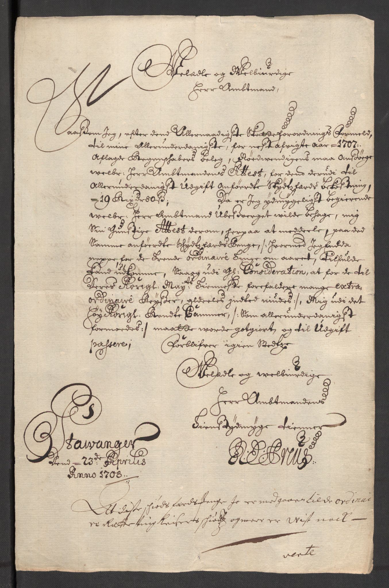 Rentekammeret inntil 1814, Reviderte regnskaper, Fogderegnskap, RA/EA-4092/R46/L2733: Fogderegnskap Jæren og Dalane, 1705-1708, s. 325