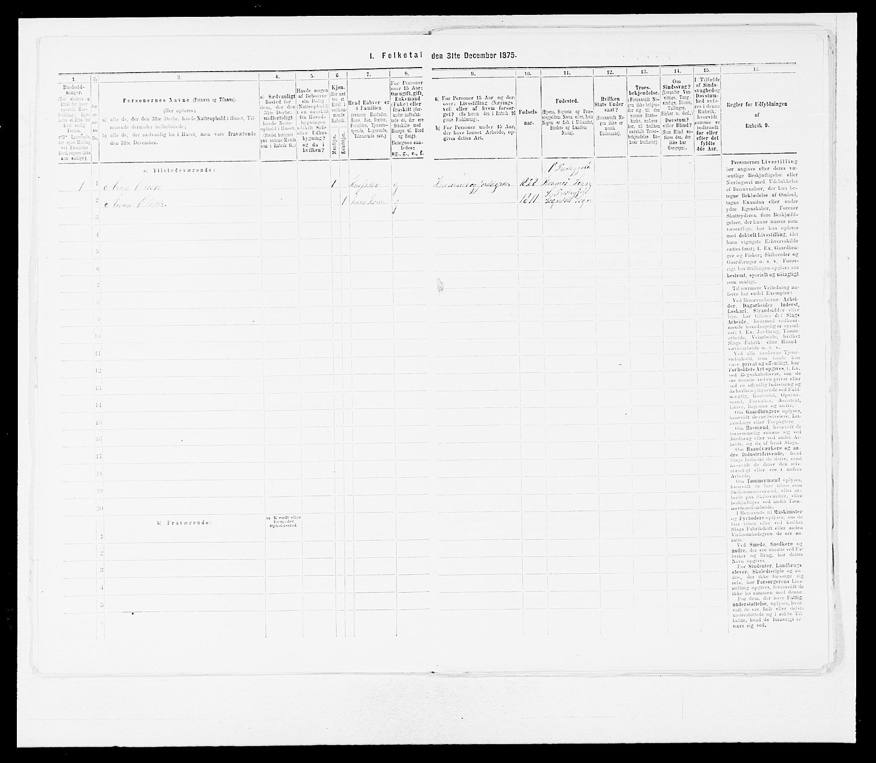 SAB, Folketelling 1875 for 1417P Vik prestegjeld, 1875, s. 29