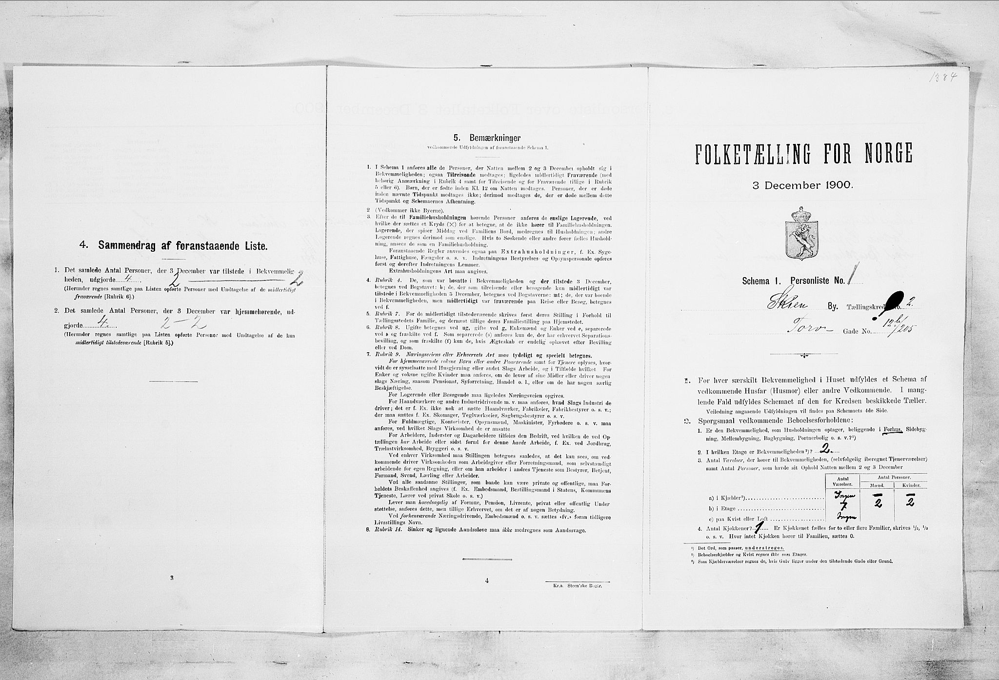 SAKO, Folketelling 1900 for 0806 Skien kjøpstad, 1900, s. 390