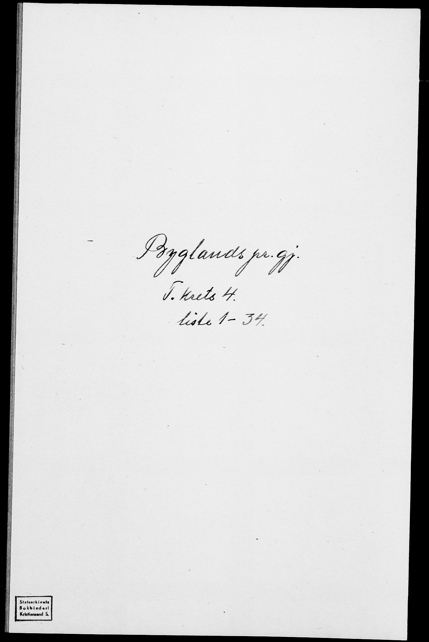 SAK, Folketelling 1875 for 0938P Bygland prestegjeld, 1875, s. 318