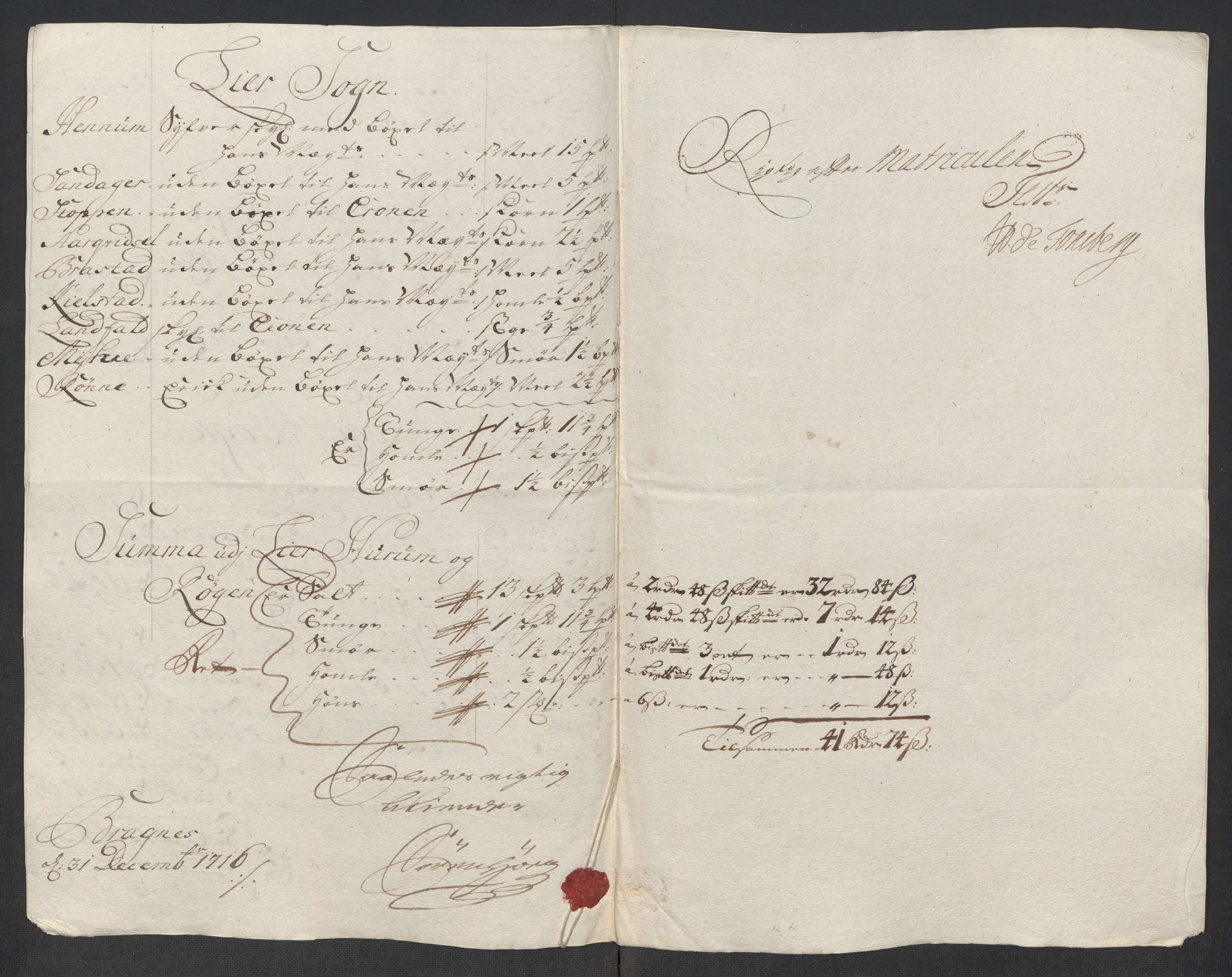 Rentekammeret inntil 1814, Reviderte regnskaper, Fogderegnskap, RA/EA-4092/R31/L1710: Fogderegnskap Hurum, Røyken, Eiker, Lier og Buskerud, 1715-1716, s. 382