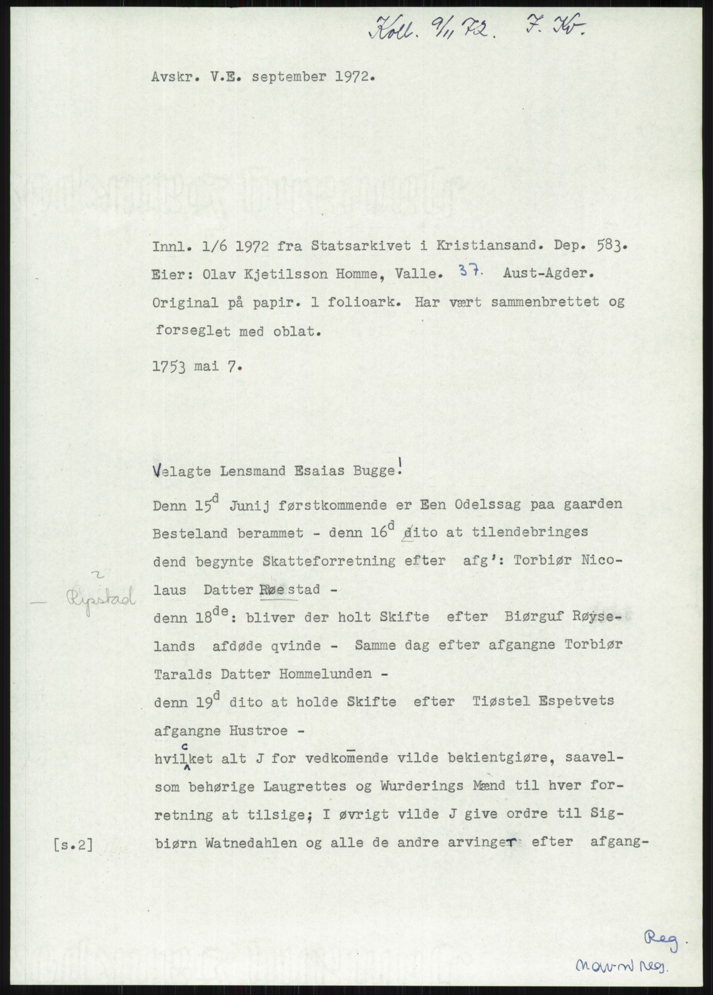 Samlinger til kildeutgivelse, Diplomavskriftsamlingen, RA/EA-4053/H/Ha, s. 3939