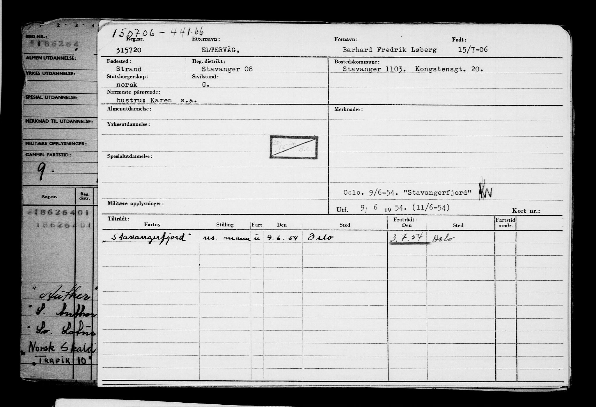 Direktoratet for sjømenn, AV/RA-S-3545/G/Gb/L0066: Hovedkort, 1906, s. 163