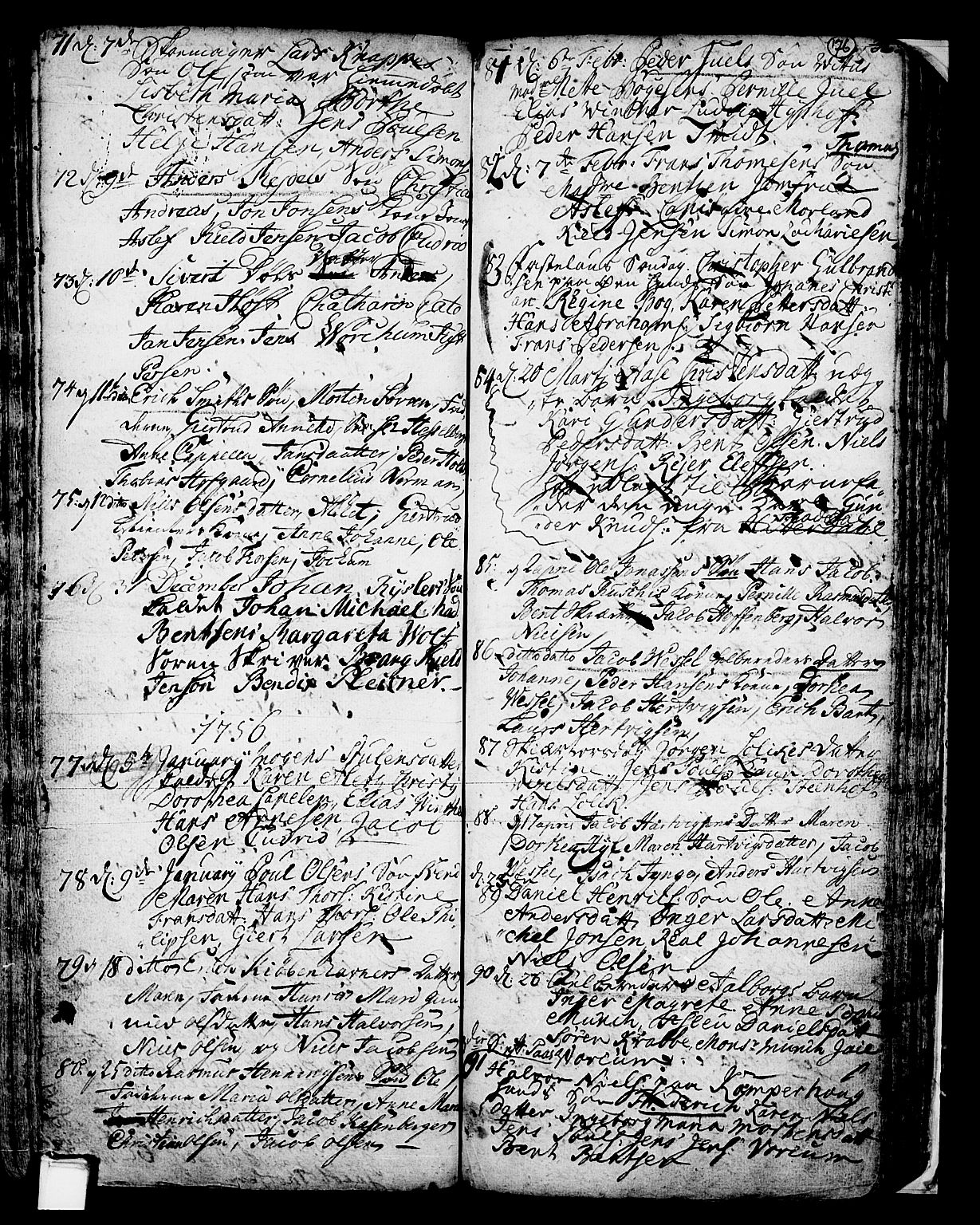 Skien kirkebøker, SAKO/A-302/F/Fa/L0002: Ministerialbok nr. 2, 1716-1757, s. 176