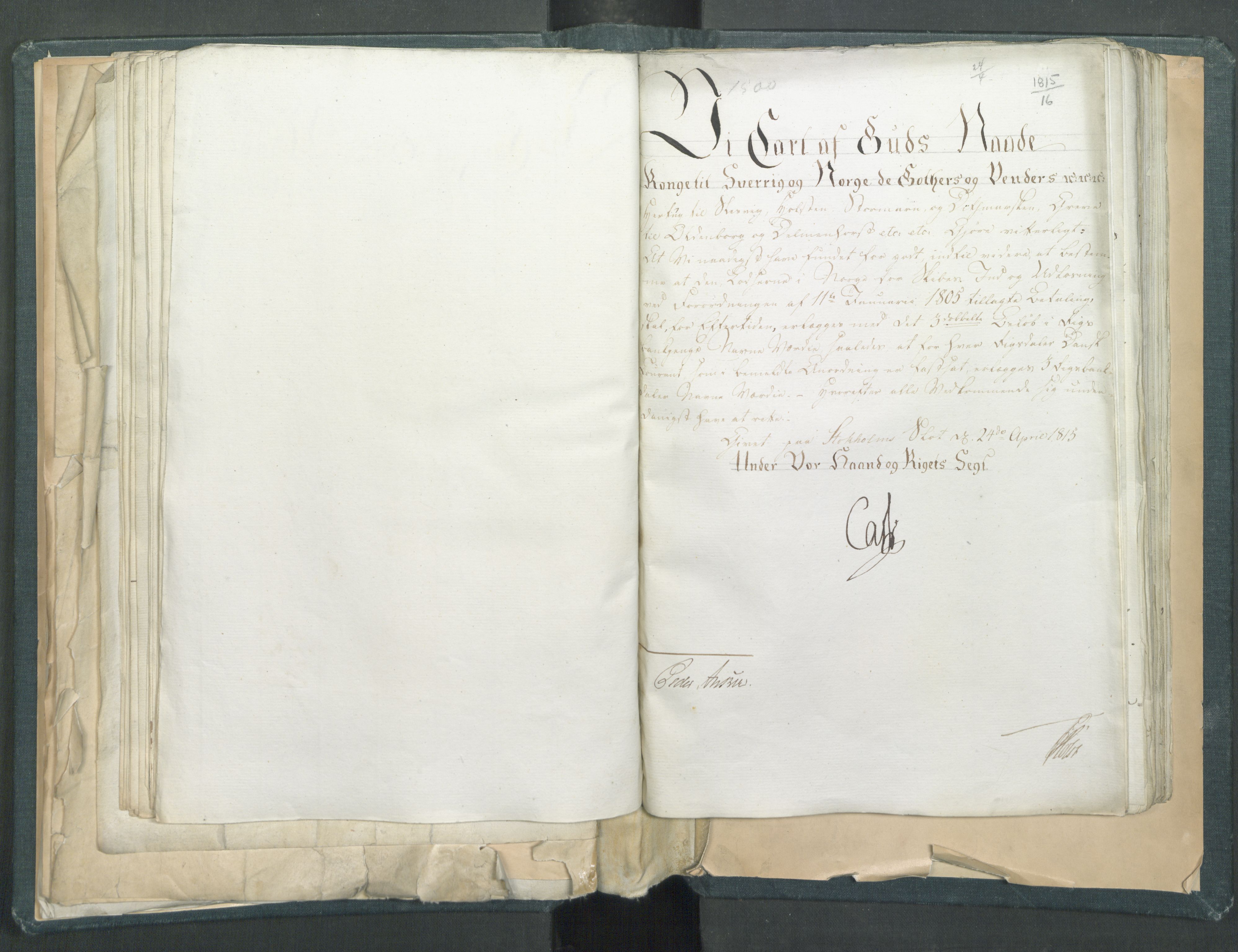 Statsrådssekretariatet, AV/RA-S-1001/D/Dd/Dda/L0001: Lover etc. Tittelbladet "Love, Anordninger, Kundgjørelser, Plakater m.m.", 1814-1815, s. 98