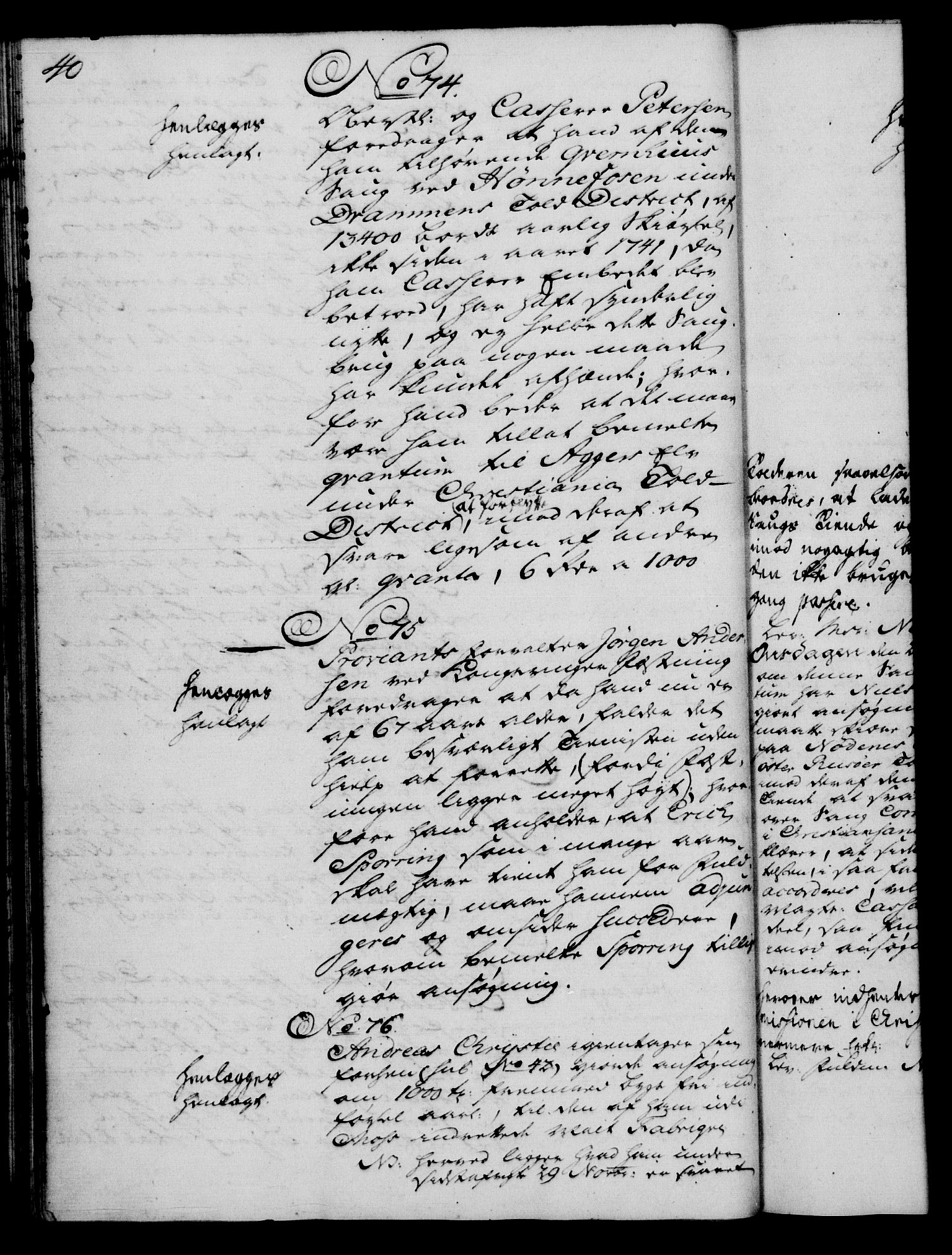 Rentekammeret, Kammerkanselliet, AV/RA-EA-3111/G/Gh/Gha/L0030: Norsk ekstraktmemorialprotokoll (merket RK 53.75), 1749-1751, s. 40