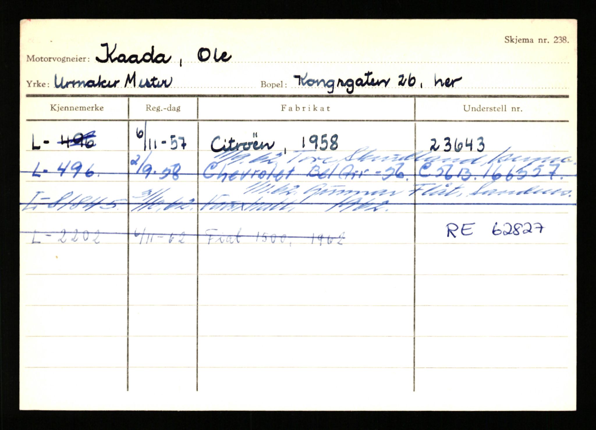 Stavanger trafikkstasjon, AV/SAST-A-101942/0/H/L0021: Kristiania - Landsnes, 1930-1971, s. 2282