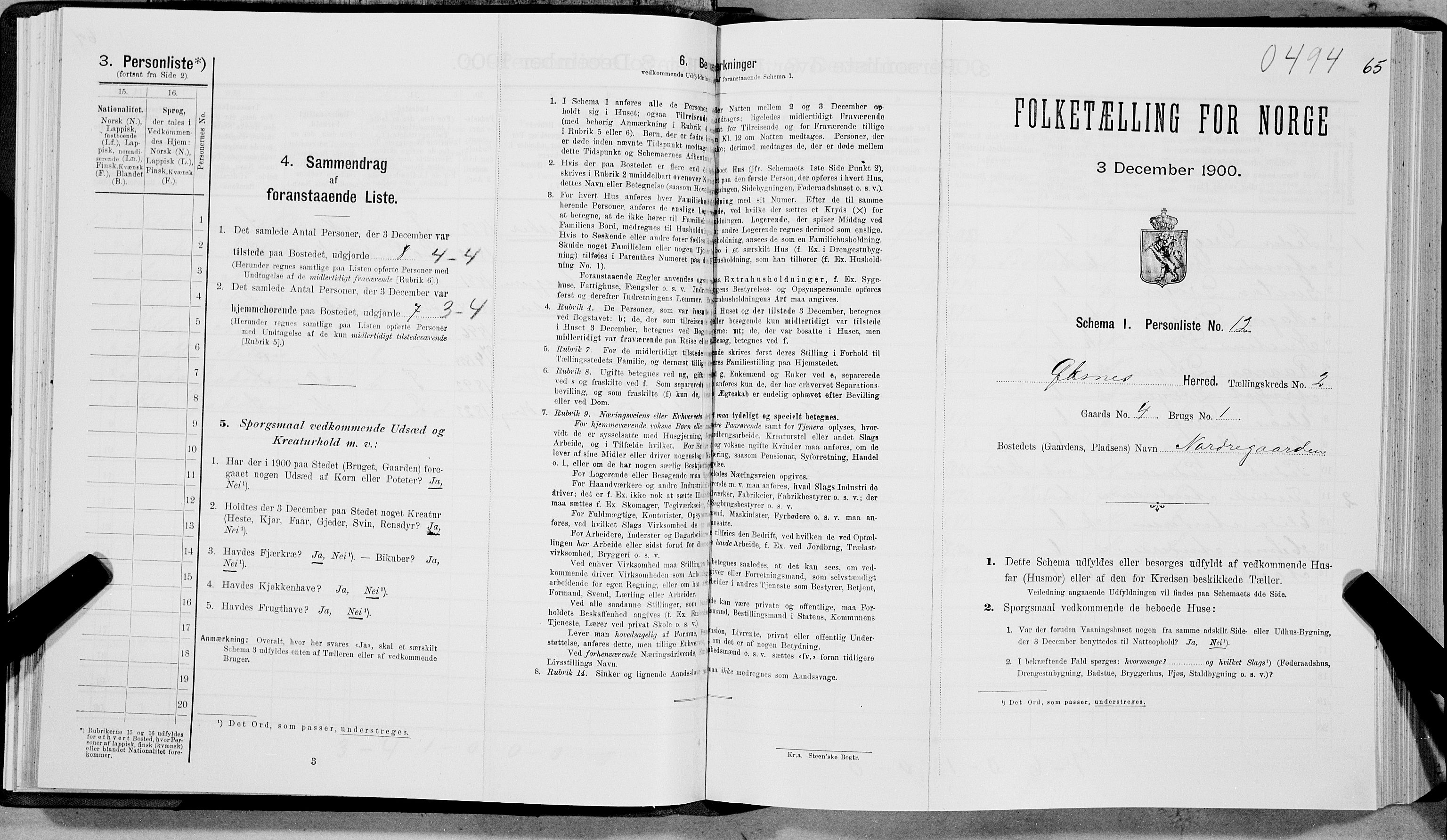 SAT, Folketelling 1900 for 1868 Øksnes herred, 1900, s. 87