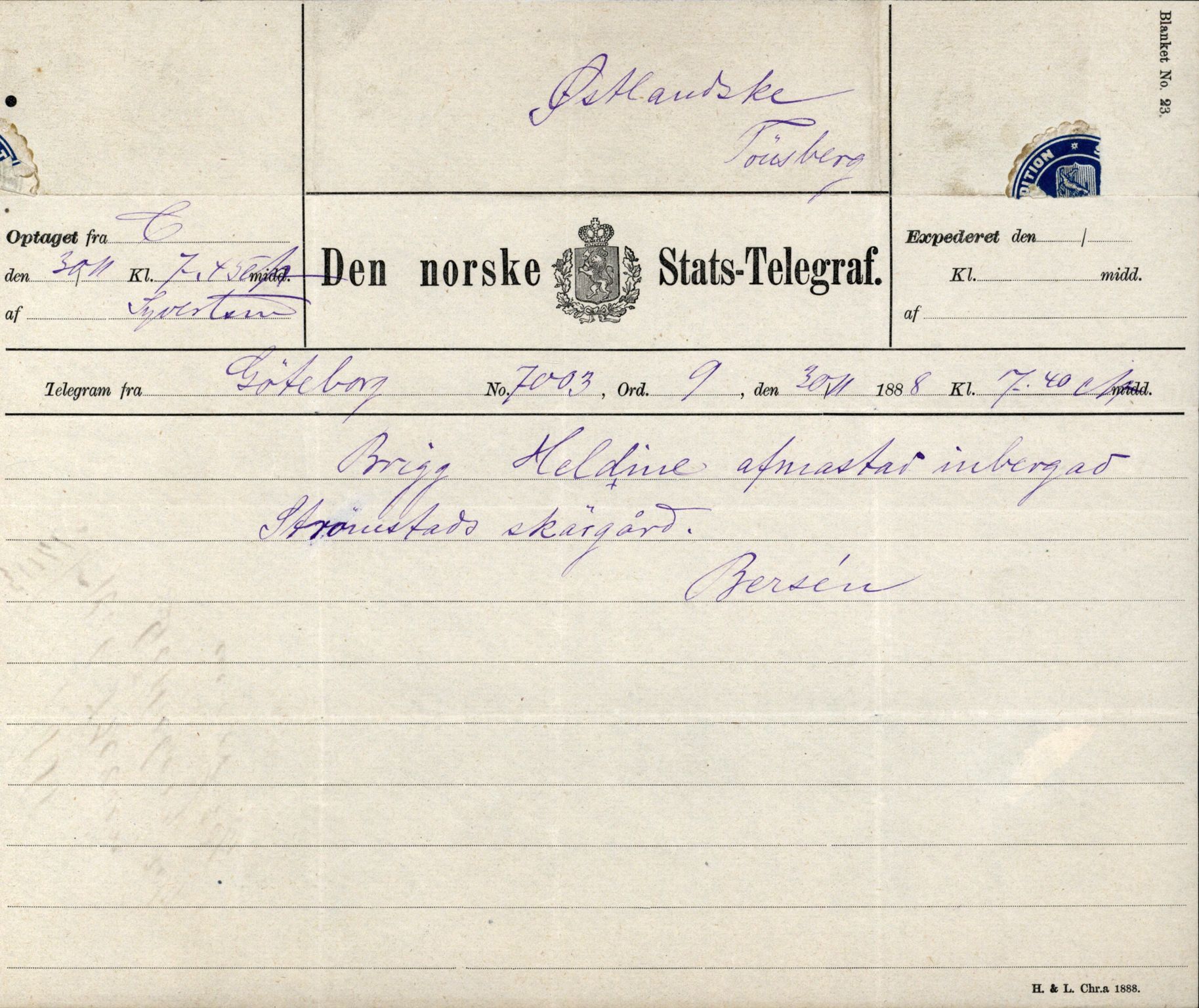 Pa 63 - Østlandske skibsassuranceforening, VEMU/A-1079/G/Ga/L0022/0003: Havaridokumenter / Ægir, Heldine, Henrik Wergeland, Høvding, General Prim, 1888, s. 38