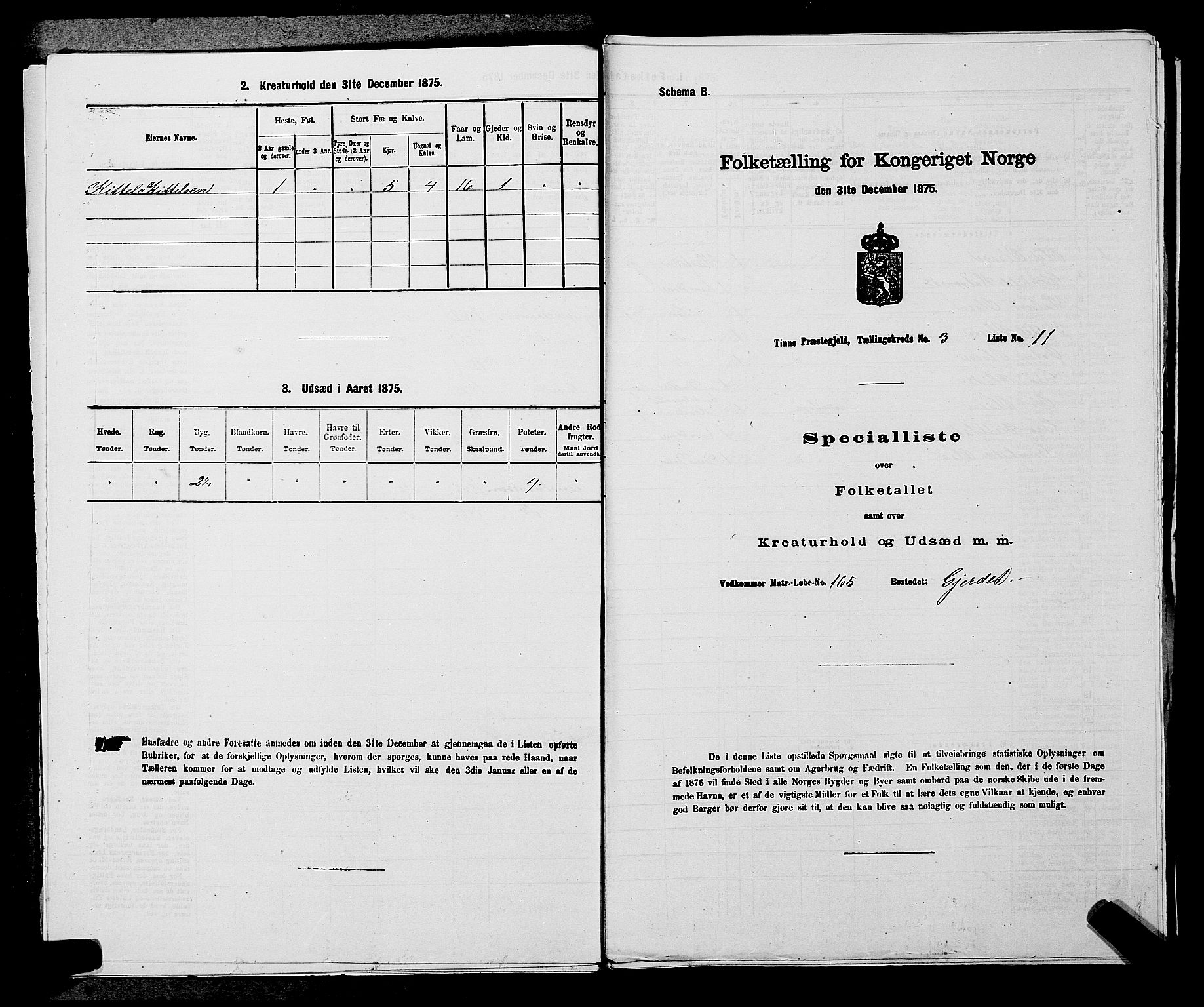 SAKO, Folketelling 1875 for 0826P Tinn prestegjeld, 1875, s. 359