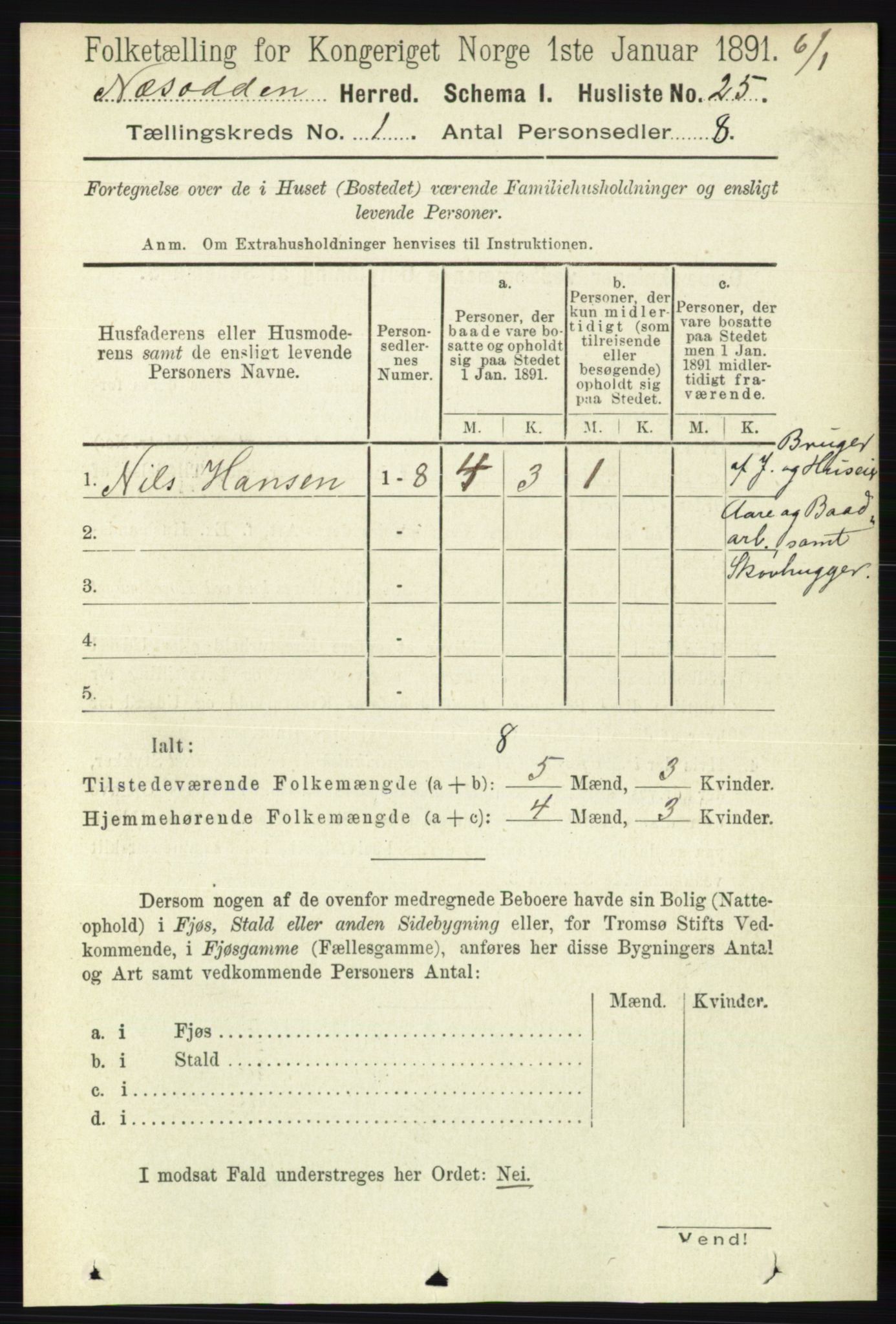 RA, Folketelling 1891 for 0216 Nesodden herred, 1891, s. 41