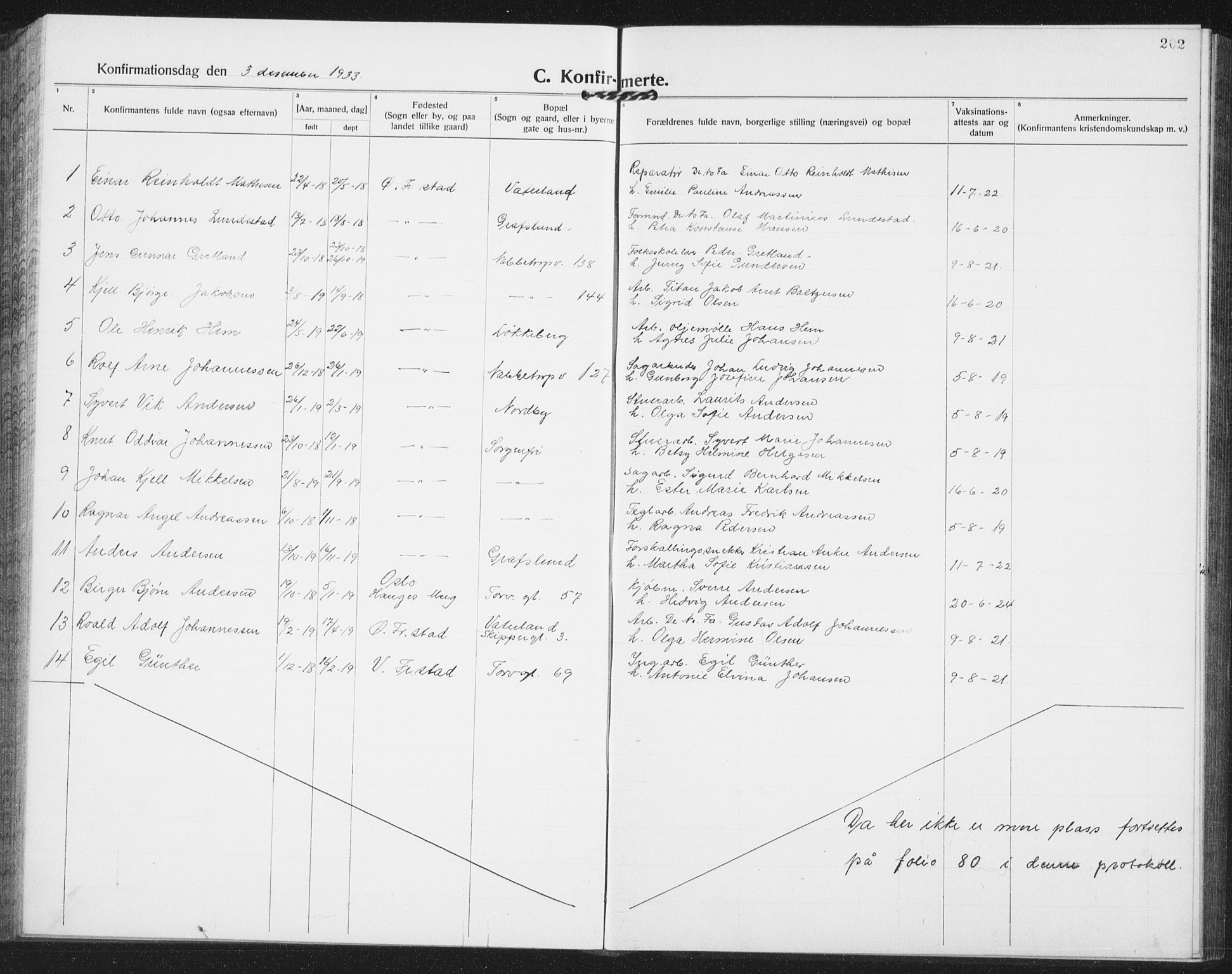 Østre Fredrikstad prestekontor Kirkebøker, SAO/A-10907/G/Ga/L0003: Klokkerbok nr. 3, 1920-1940, s. 202