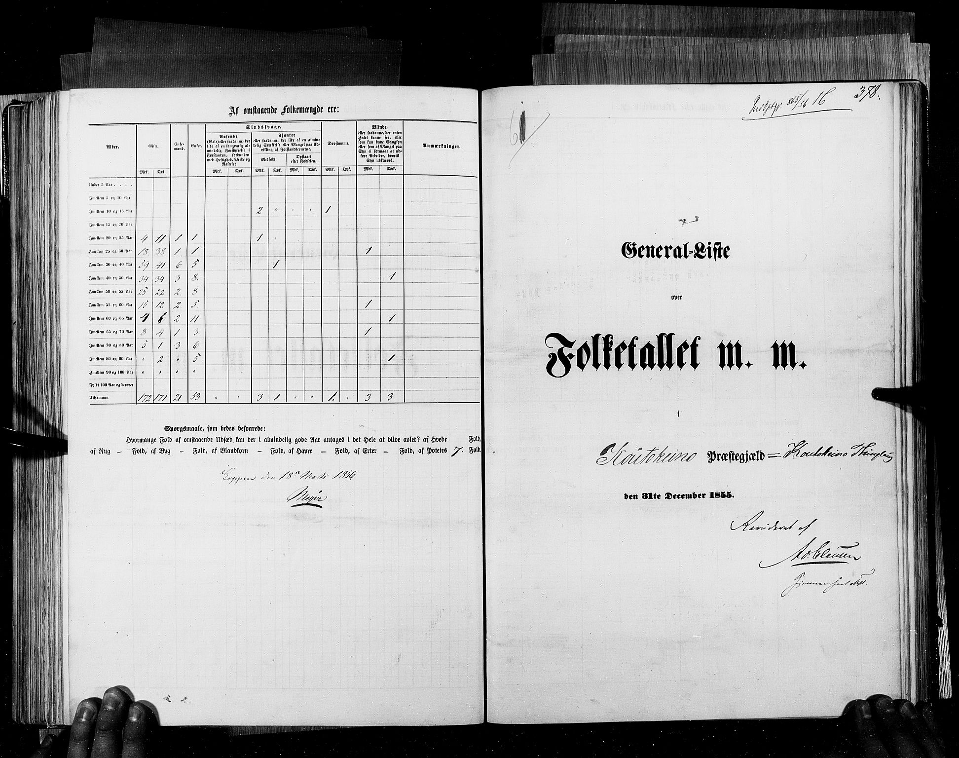 RA, Folketellingen 1855, bind 6B: Nordland amt og Finnmarken amt, 1855, s. 378