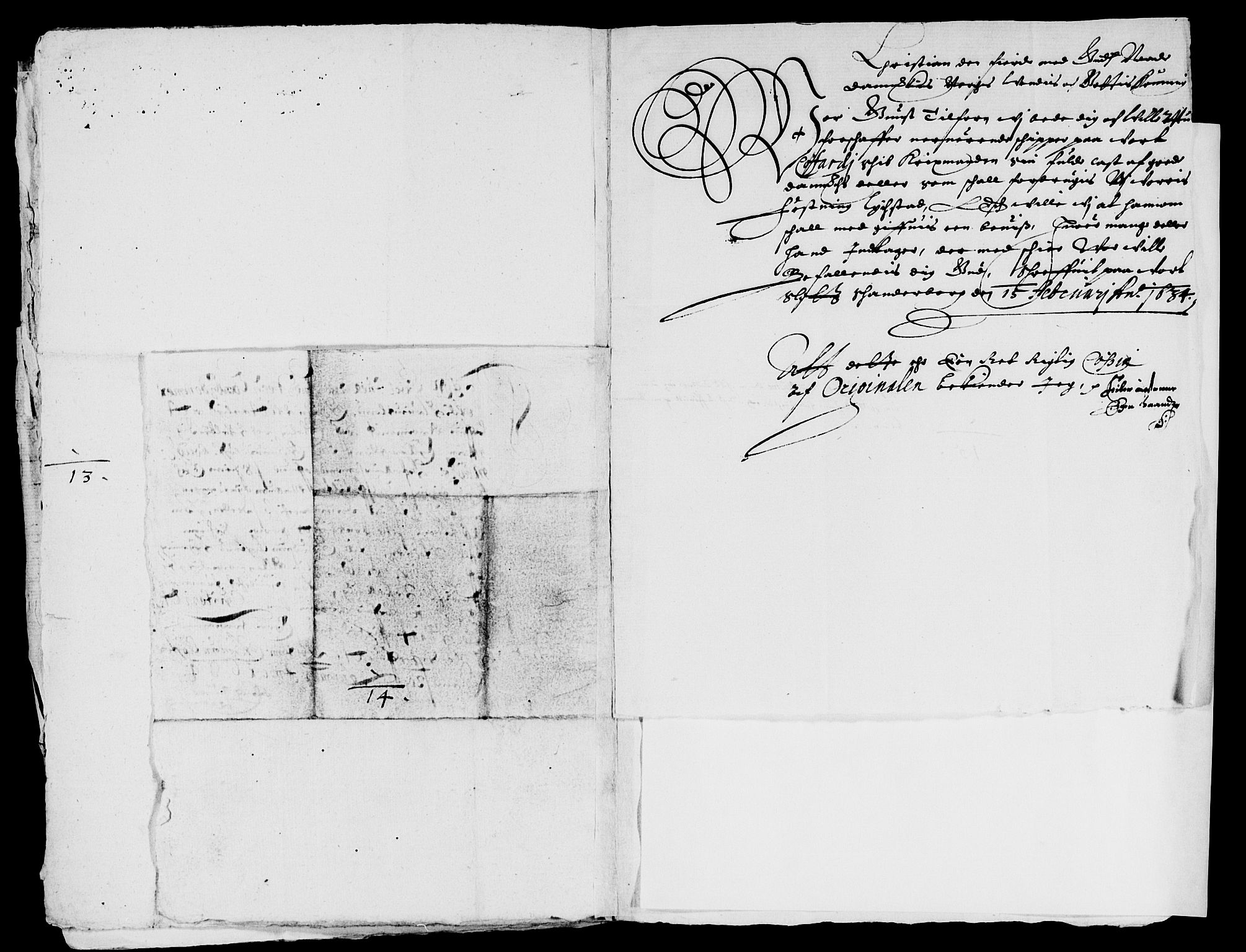 Rentekammeret inntil 1814, Reviderte regnskaper, Lensregnskaper, AV/RA-EA-5023/R/Rb/Rbp/L0017: Bratsberg len, 1633-1635