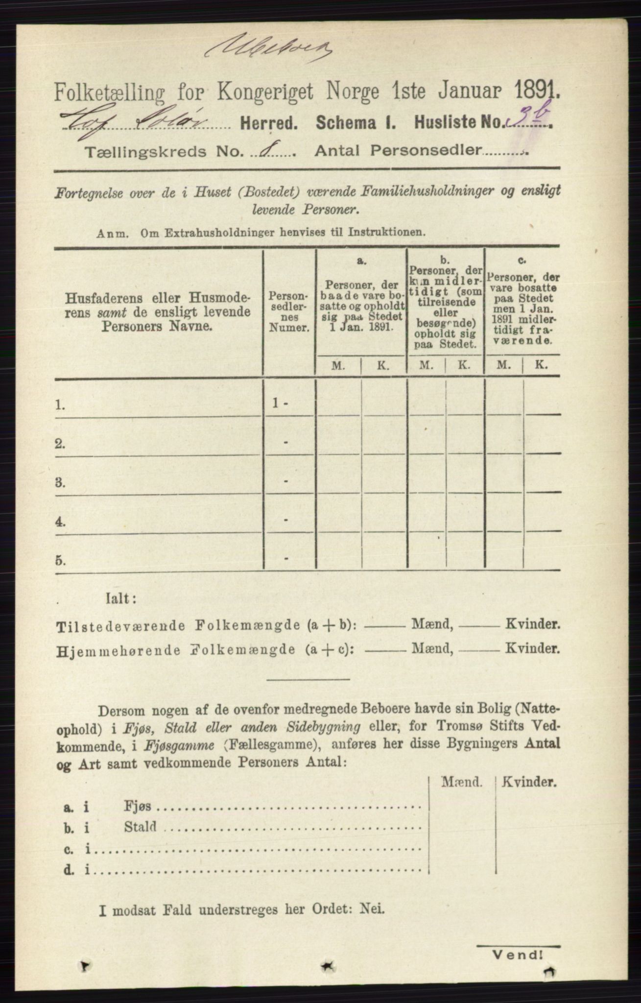 RA, Folketelling 1891 for 0424 Hof herred, 1891, s. 3148