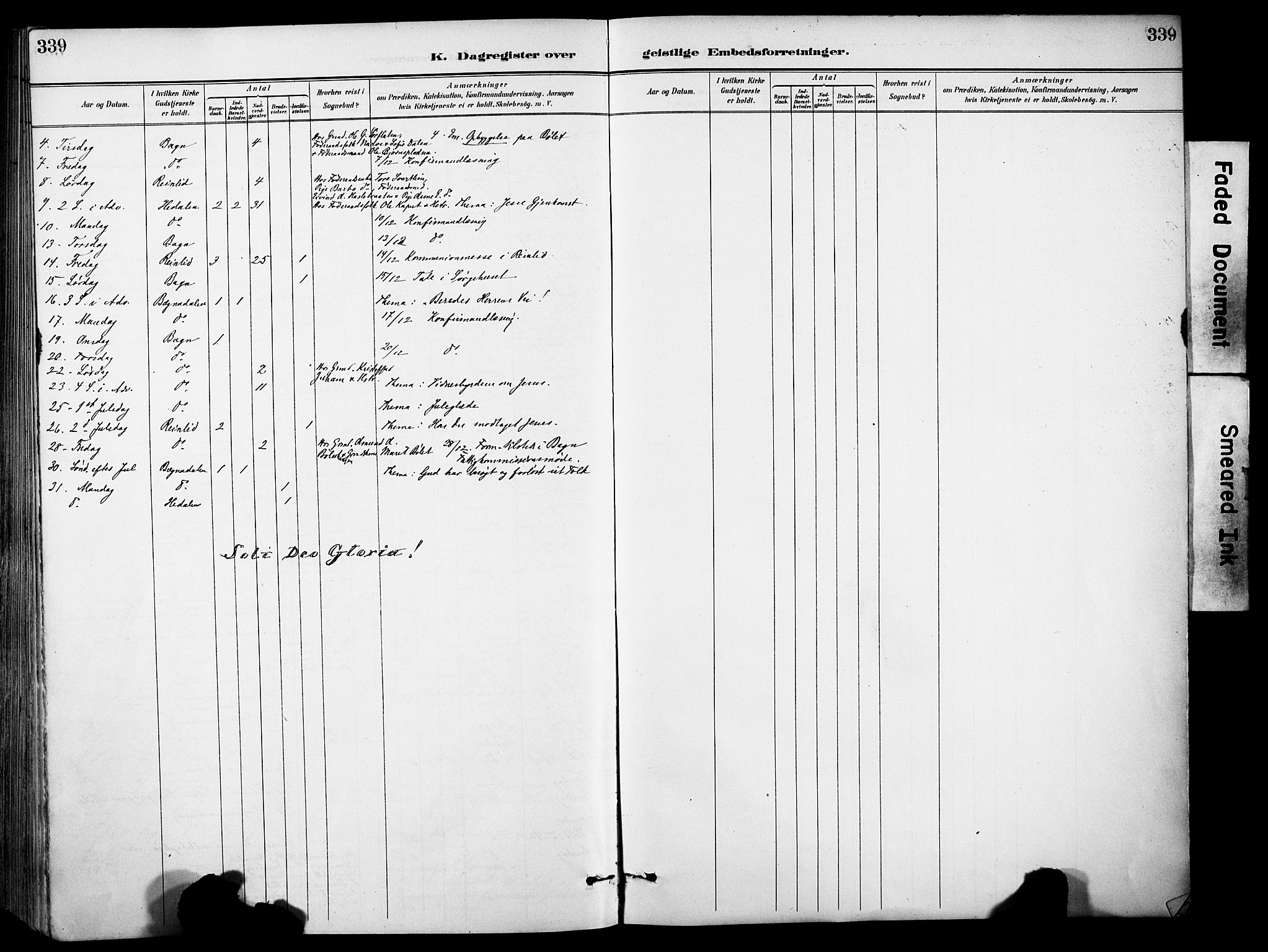 Sør-Aurdal prestekontor, SAH/PREST-128/H/Ha/Haa/L0009: Ministerialbok nr. 9, 1886-1906, s. 339
