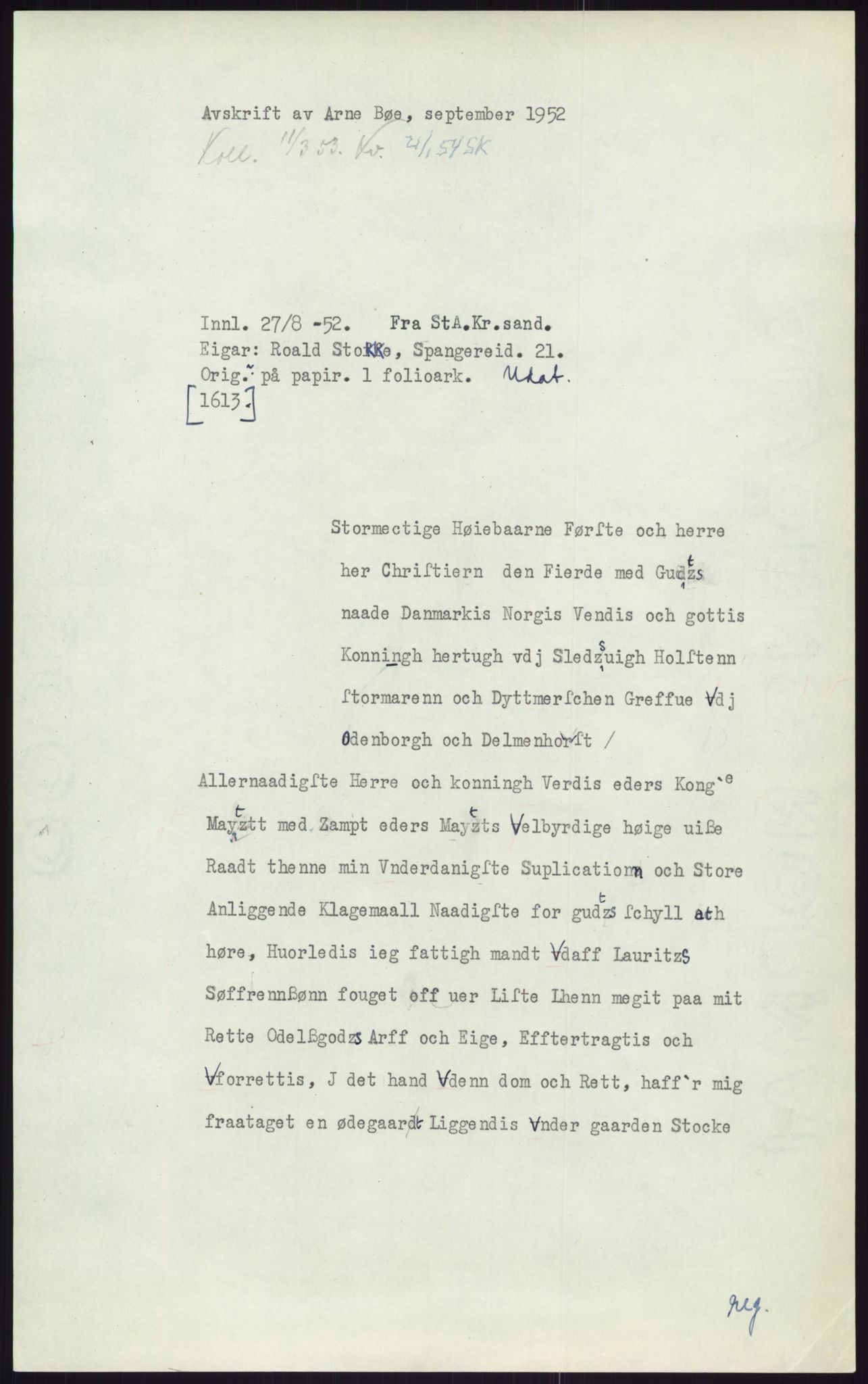 Samlinger til kildeutgivelse, Diplomavskriftsamlingen, RA/EA-4053/H/Ha, s. 3095