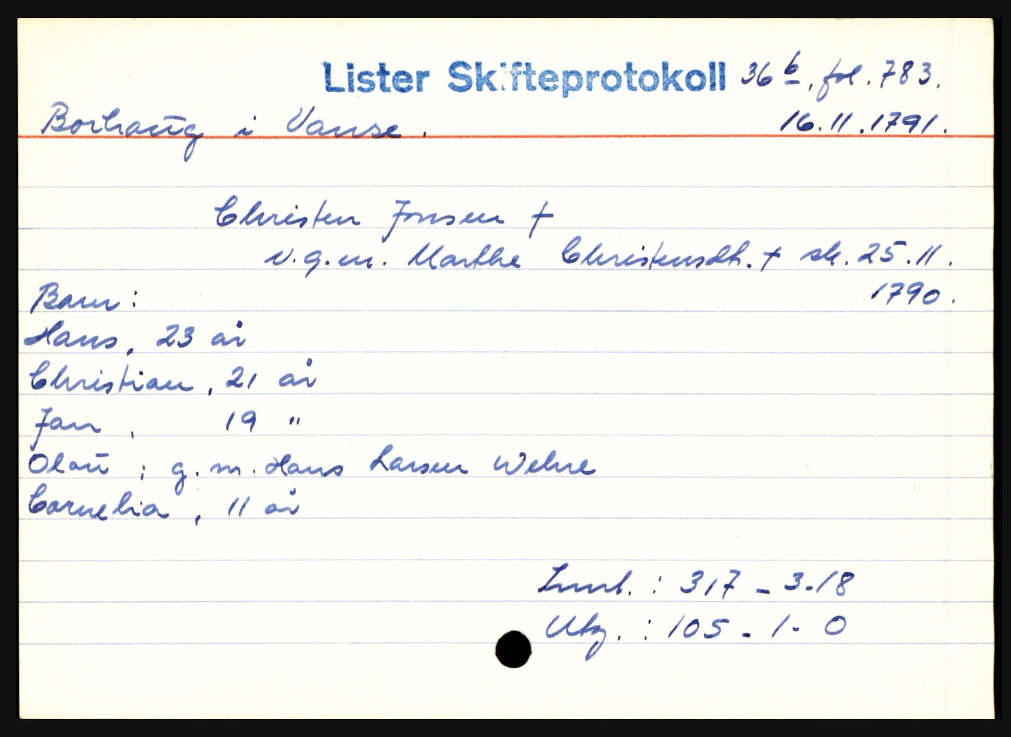 Lister sorenskriveri, AV/SAK-1221-0003/H, s. 3045