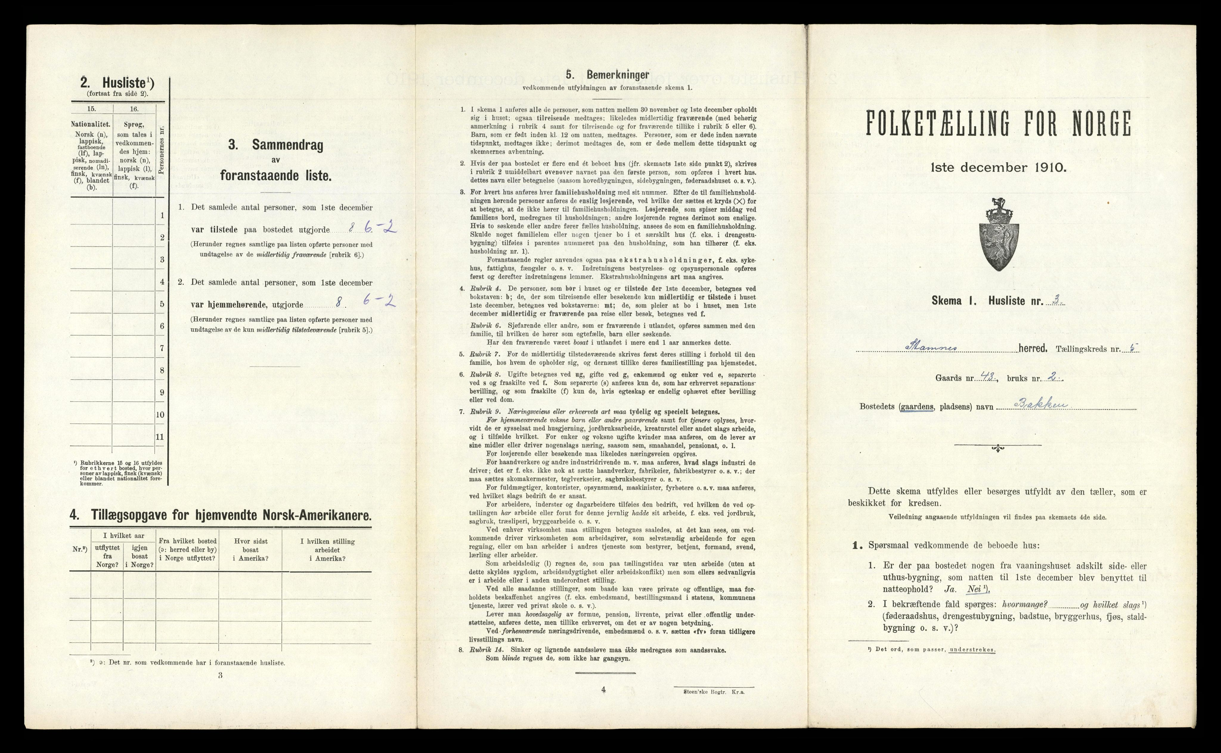 RA, Folketelling 1910 for 1821 Stamnes herred, 1910, s. 520