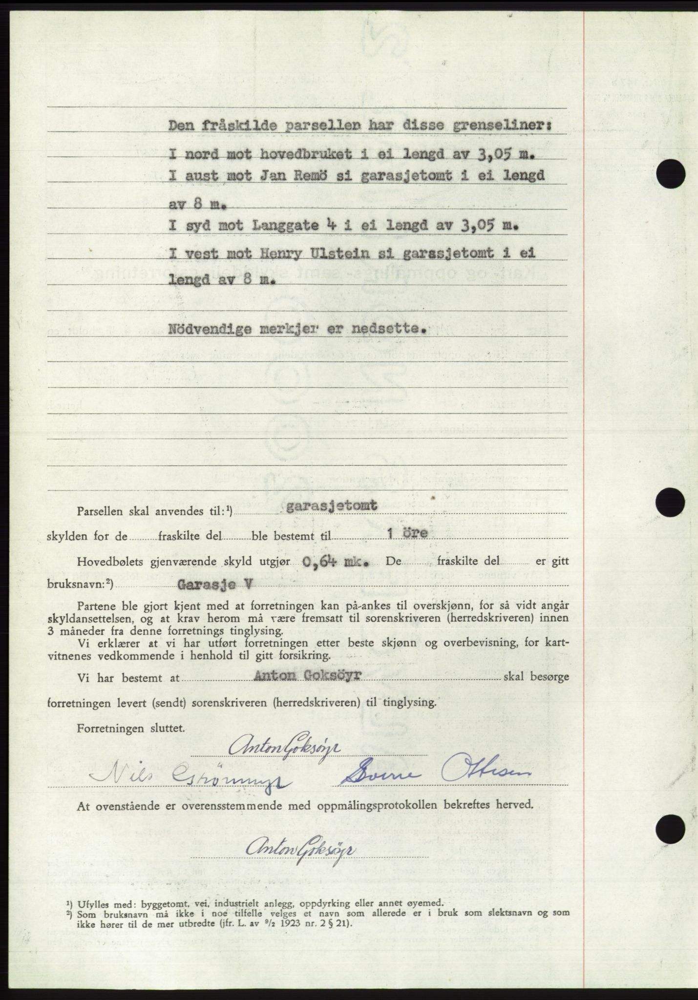 Søre Sunnmøre sorenskriveri, AV/SAT-A-4122/1/2/2C/L0108: Pantebok nr. 34A, 1957-1958, Dagboknr: 2894/1957