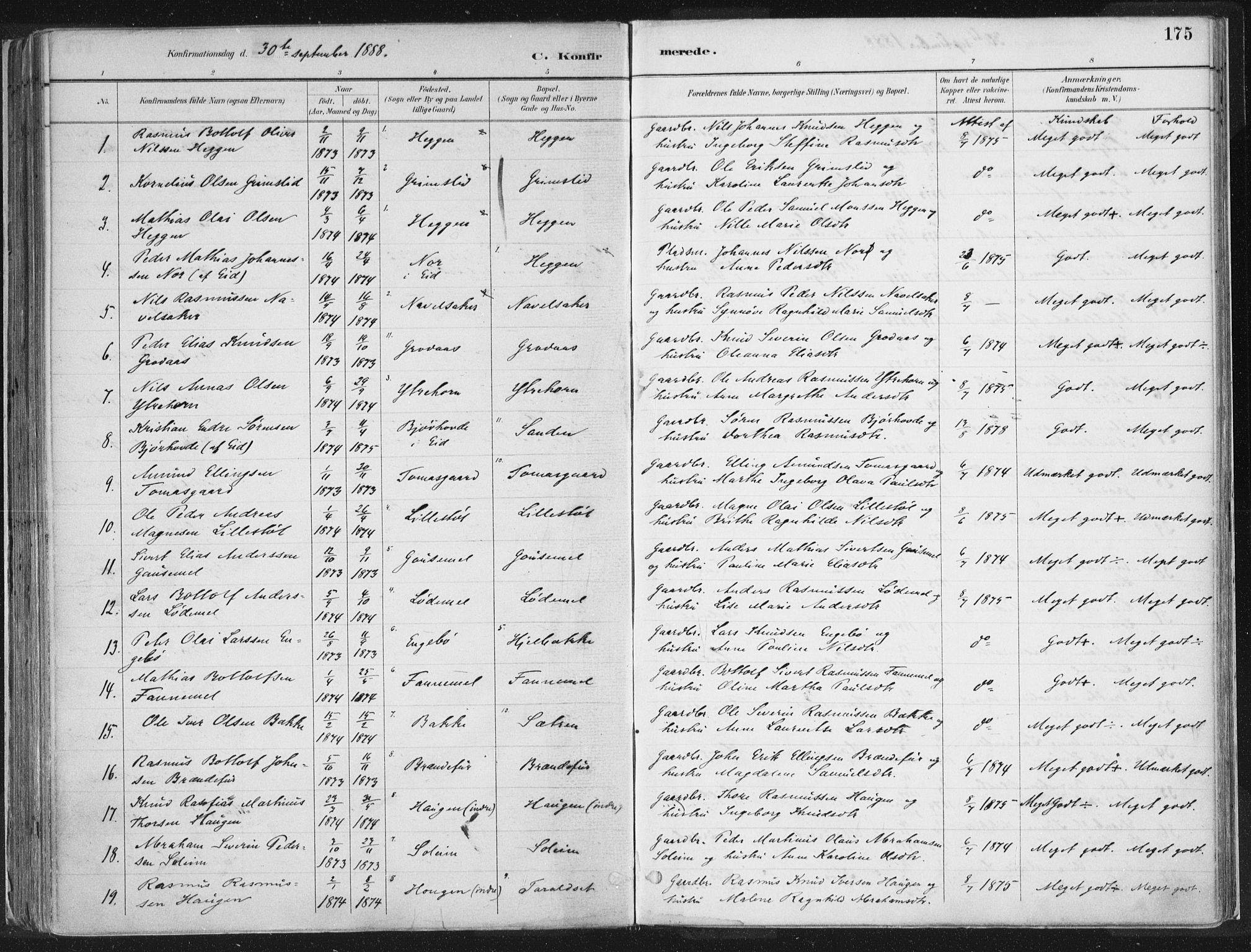 Hornindal sokneprestembete, AV/SAB-A-82401/H/Haa/Haaa/L0003/0001: Ministerialbok nr. A 3A, 1887-1917, s. 175