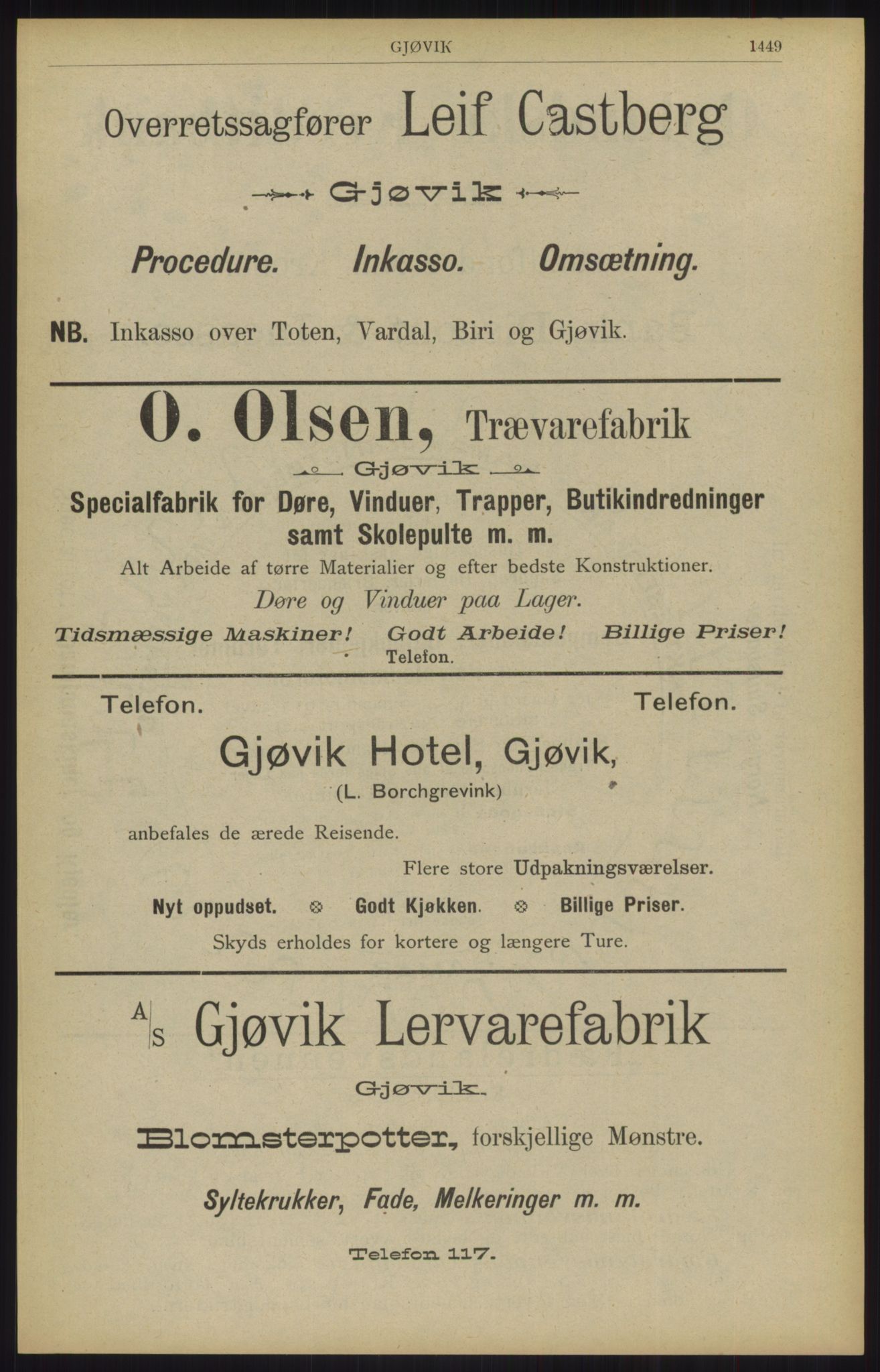 Kristiania/Oslo adressebok, PUBL/-, 1904, s. 1449