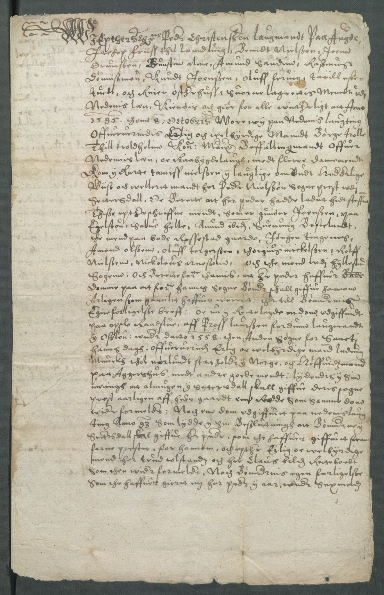 Riksarkivets diplomsamling, AV/RA-EA-5965/F02/L0100: Dokumenter, 1595, s. 49